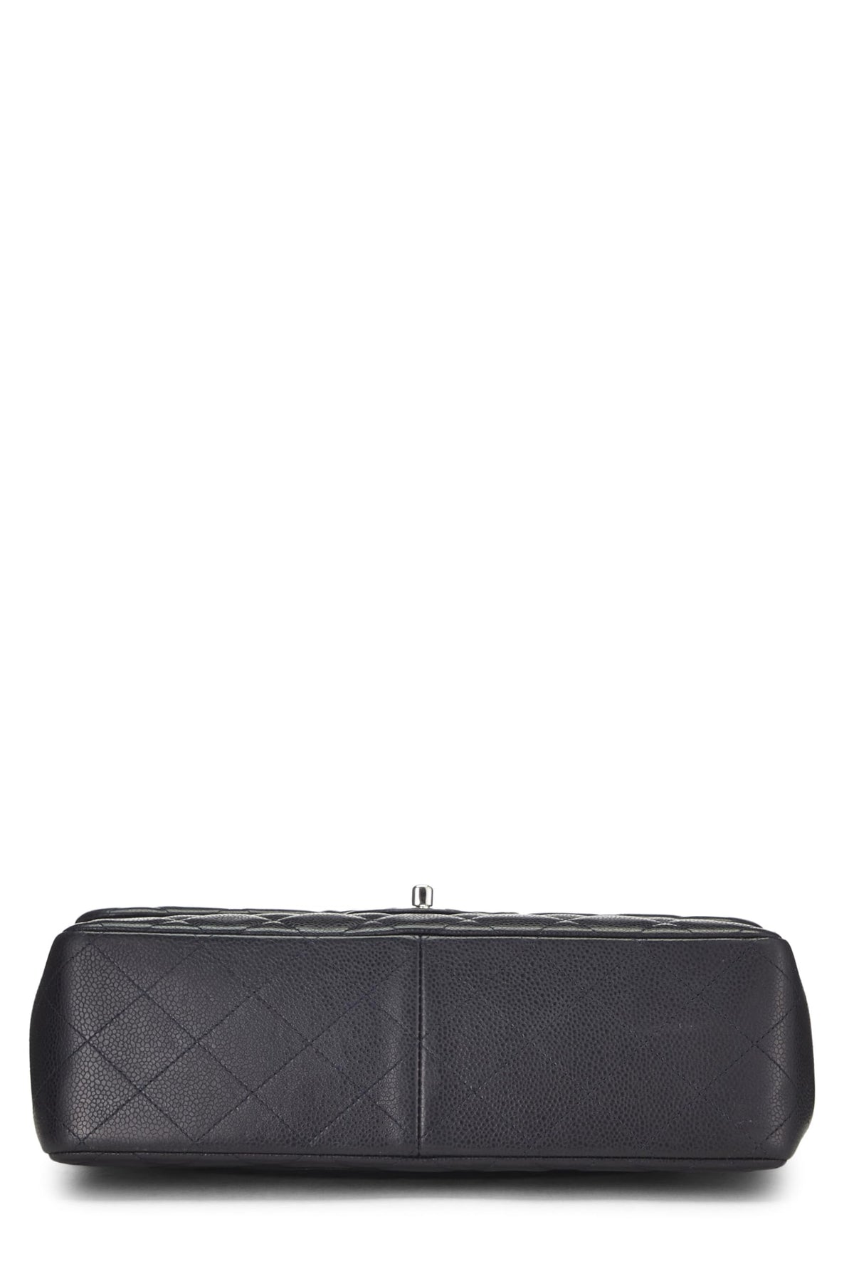 Chanel,  Navy Quilted Caviar New Classic Double Flap Jumbo, Navy