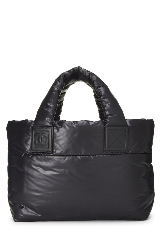 Chanel,  Black Nylon Coco Cocoon Tote Small, Black
