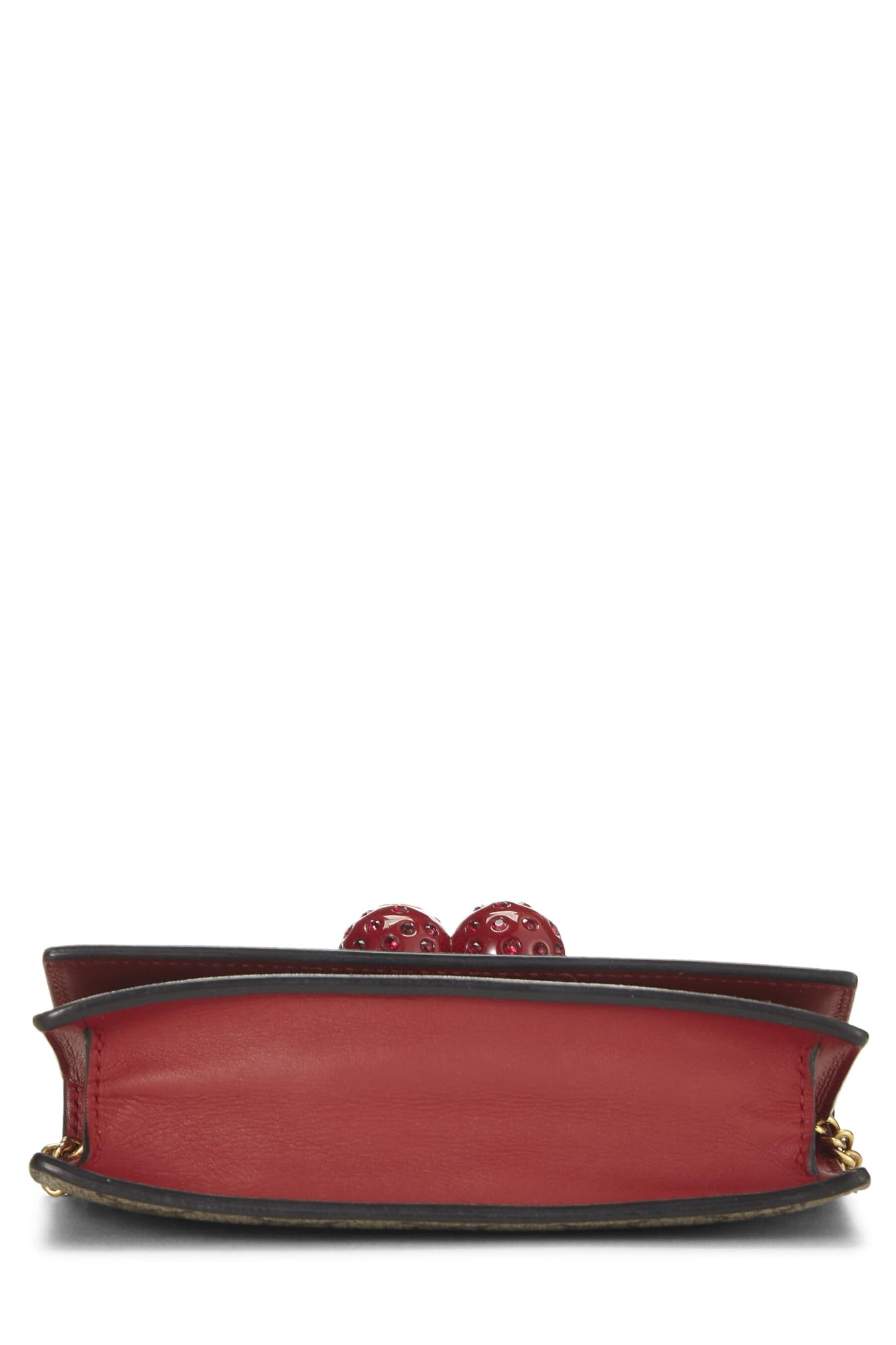 Gucci, Red Original GG Supreme Canvas Cherry Convertible Clutch Mini, Red