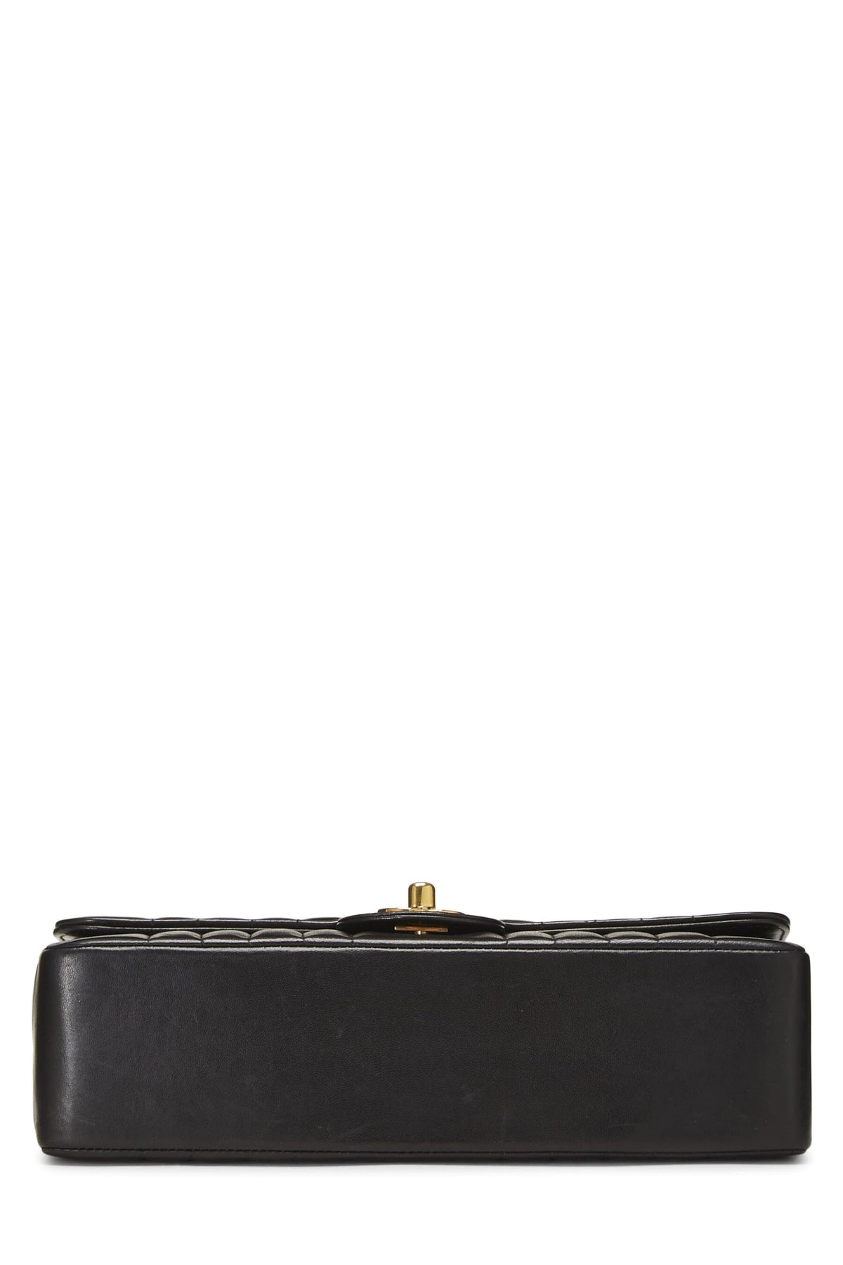 Chanel,  Black Lambskin Vertical Flap Medium, Black