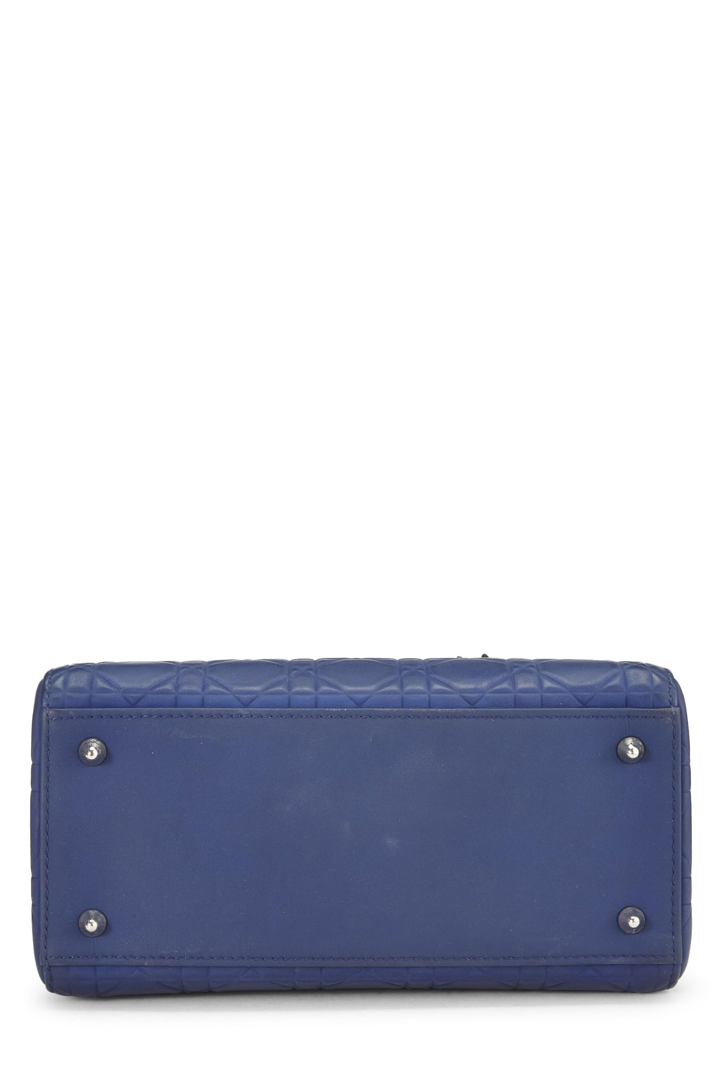 Dior,  Matte Blue Cannage Calfskin Lady Dior Medium, Blue
