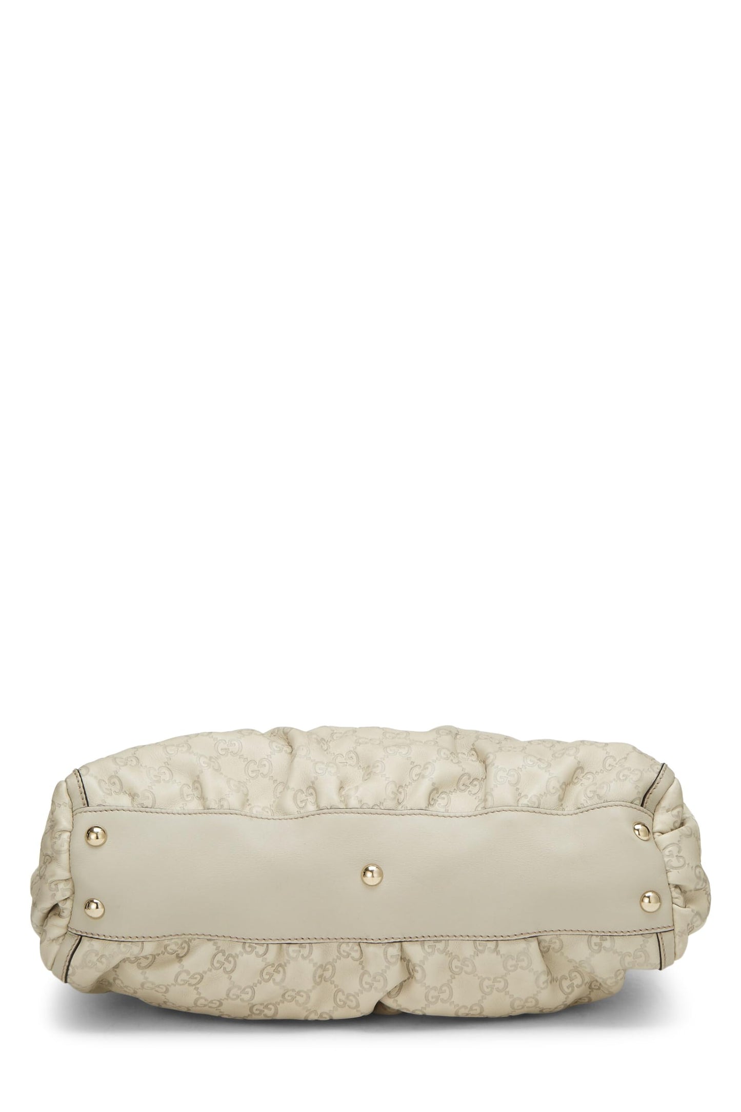 Gucci, White Guccissima D-Ring Abbey Zip Tote, White