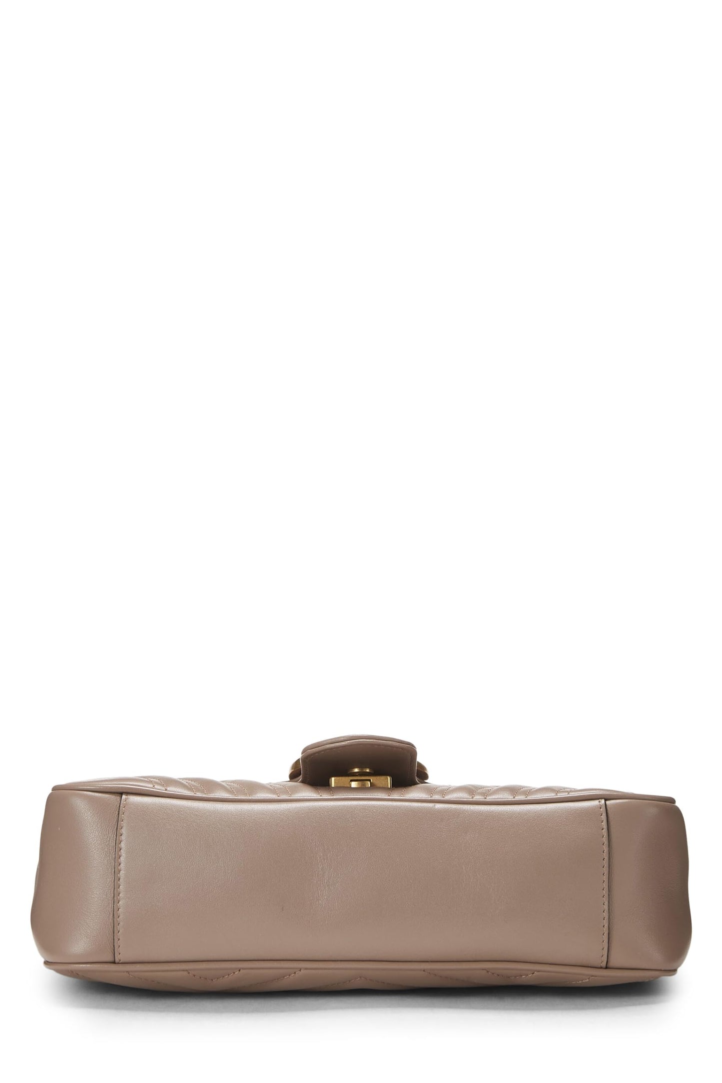Gucci, Beige Leather GG Marmont Shoulder Bag Small, Beige