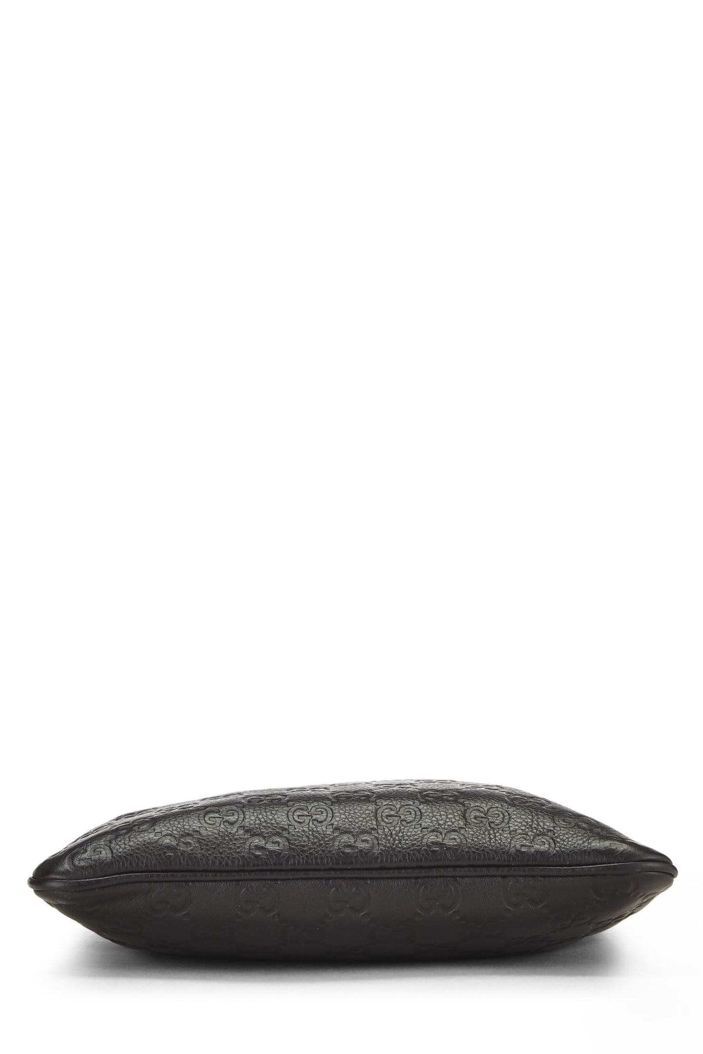 Gucci, Brown Guccissima Signature Leather Zip Flat Messenger Small, Brown
