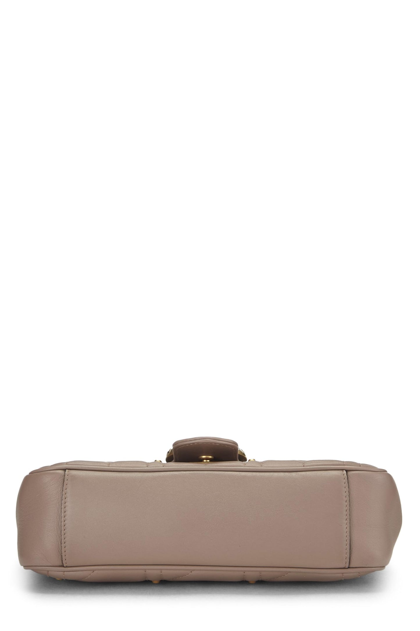 Gucci, Pink Leather & Faux Pearl GG Marmont Shoulder Bag Small, Beige