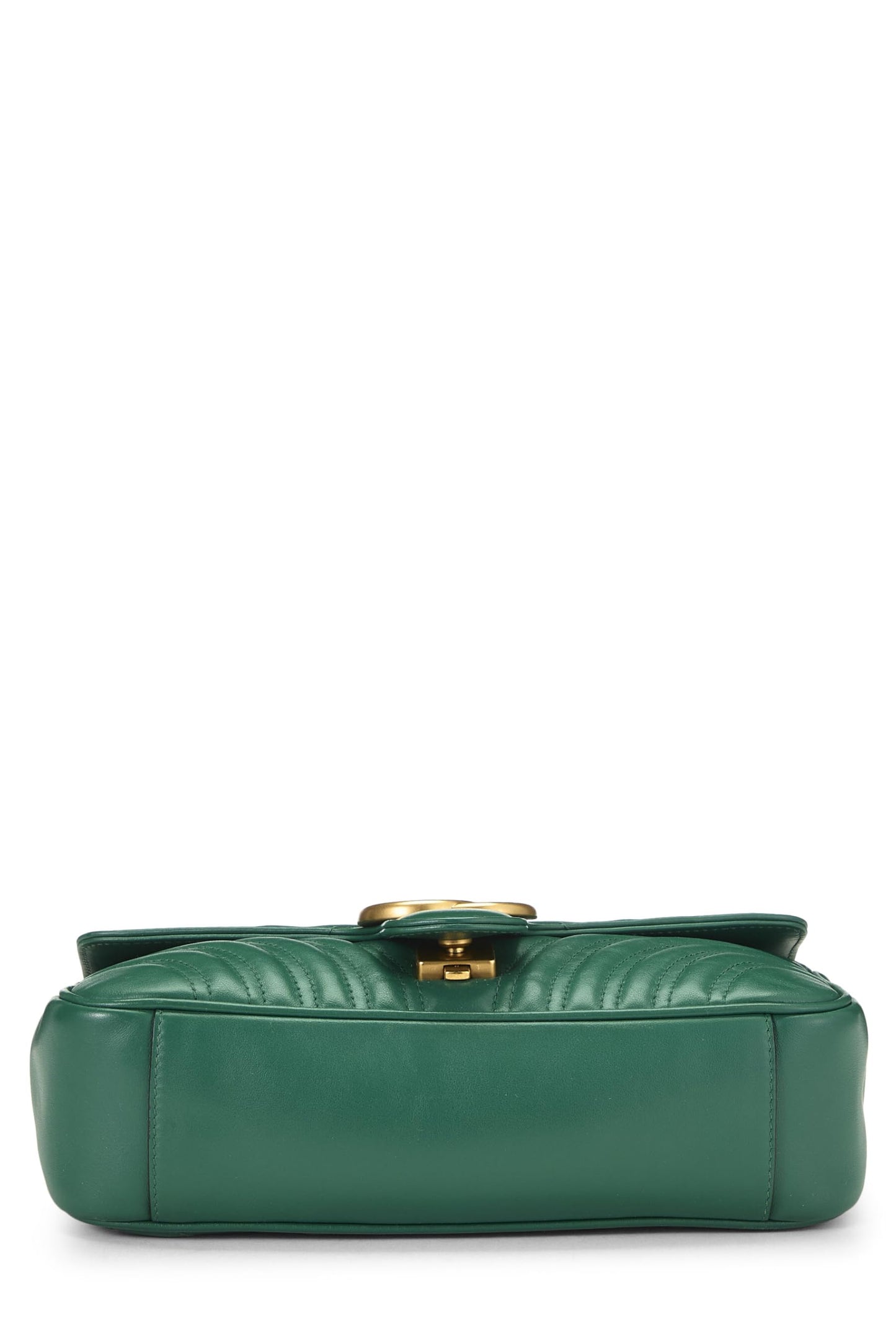 Gucci, Green Leather GG Marmont Shoulder Bag Small, Green