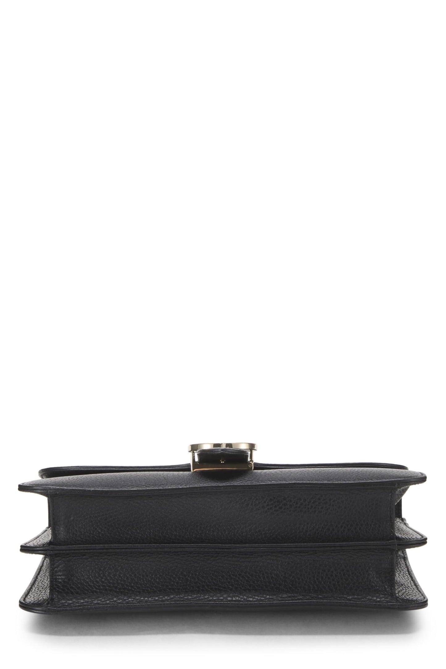Gucci, Black Leather Interlocking Shoulder Bag Large, Black