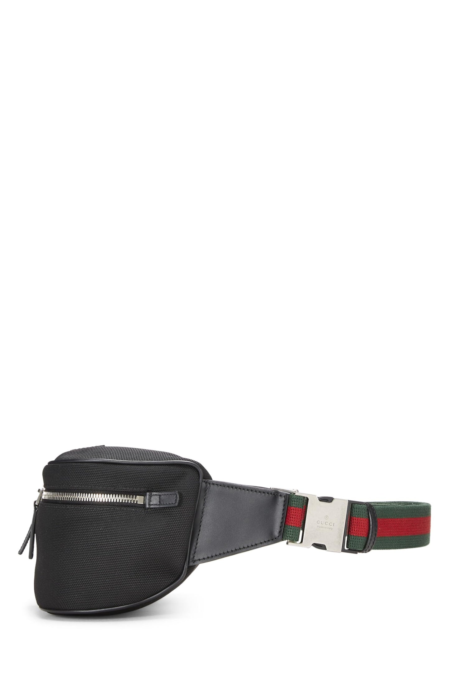 Gucci, Black Canvas Techno Sling Bag, Black