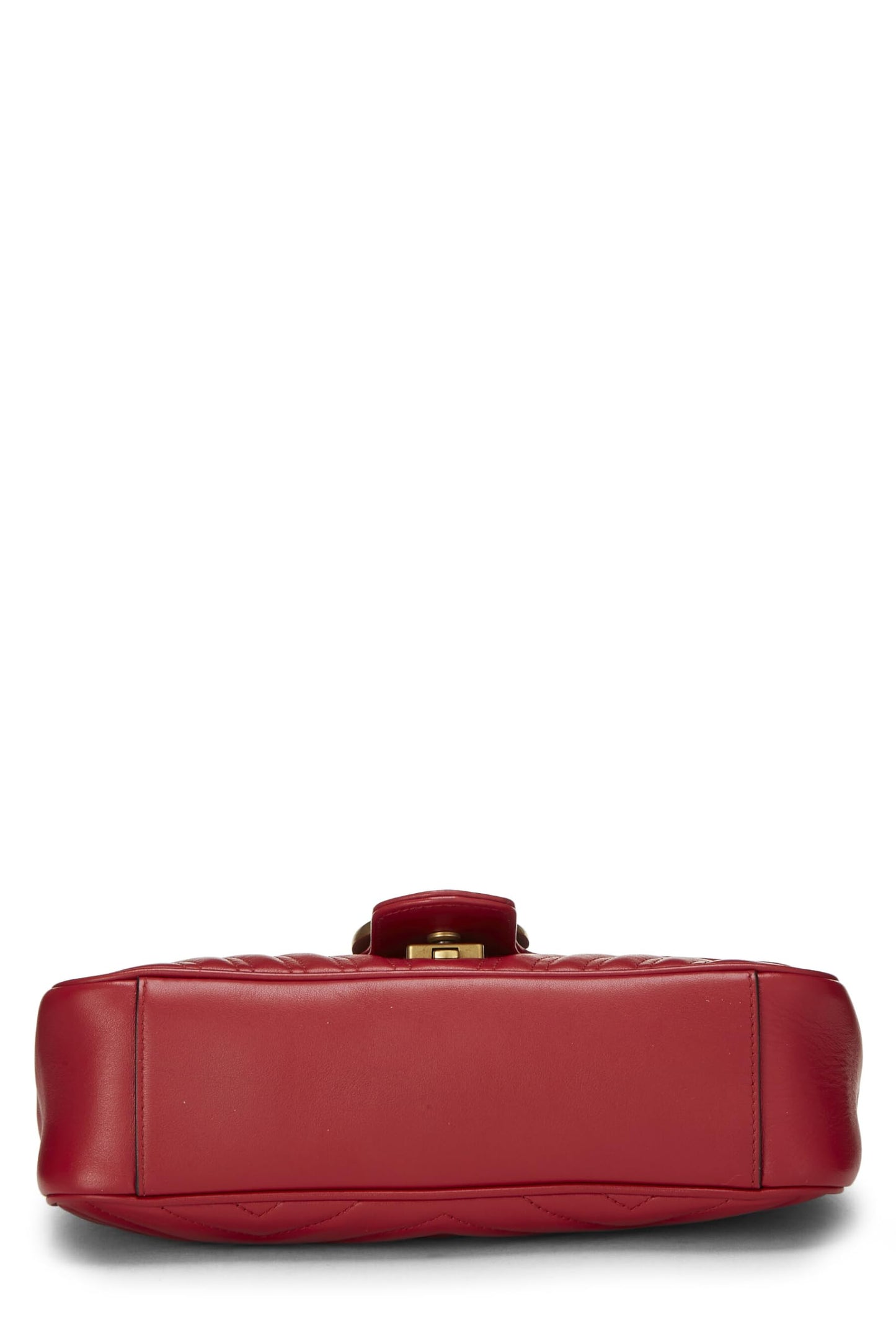 Gucci, Red Leather GG Marmont Shoulder Bag Small, Red
