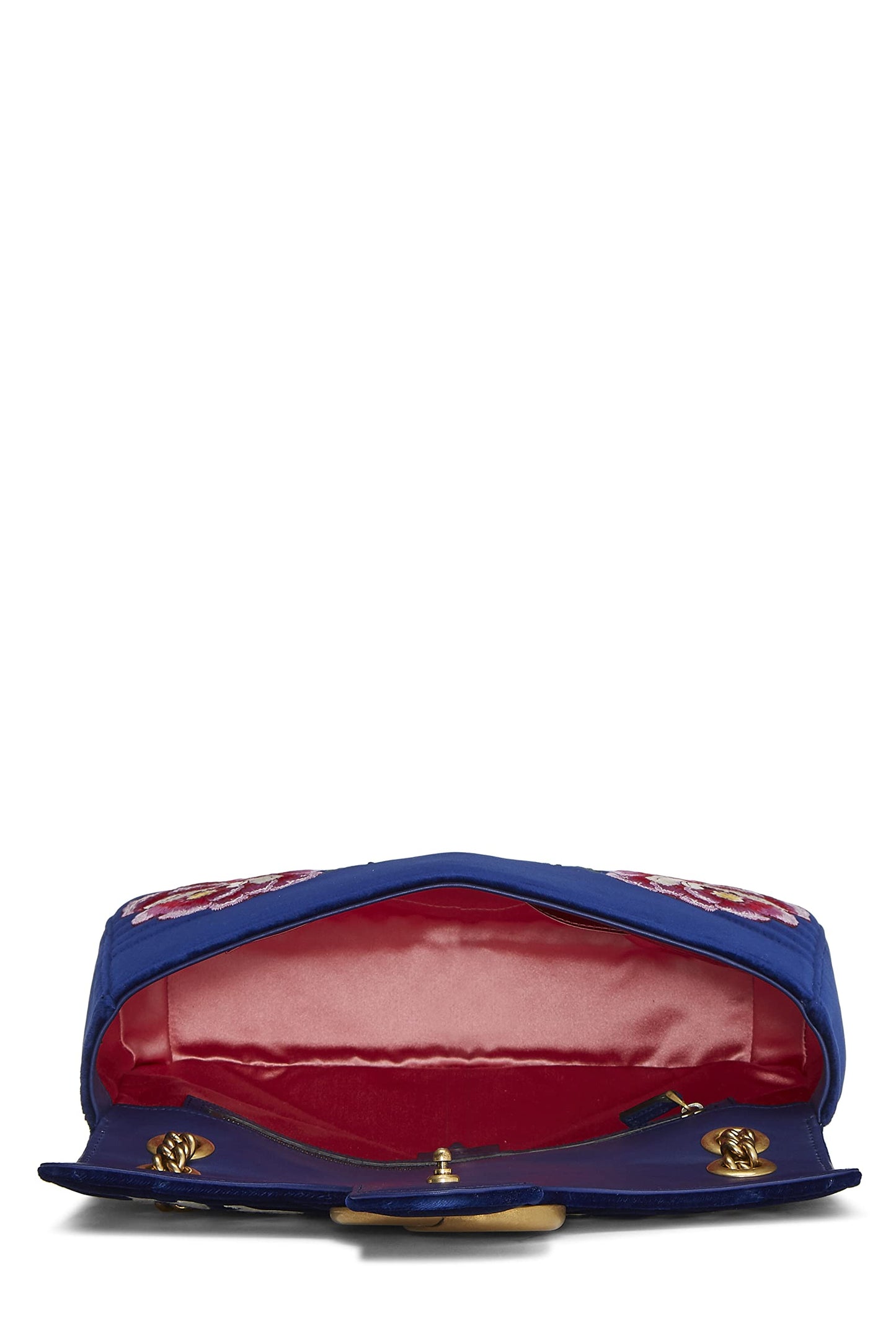 Gucci, Blue Velvet GG Marmont Modern Shoulder Bag, Blue