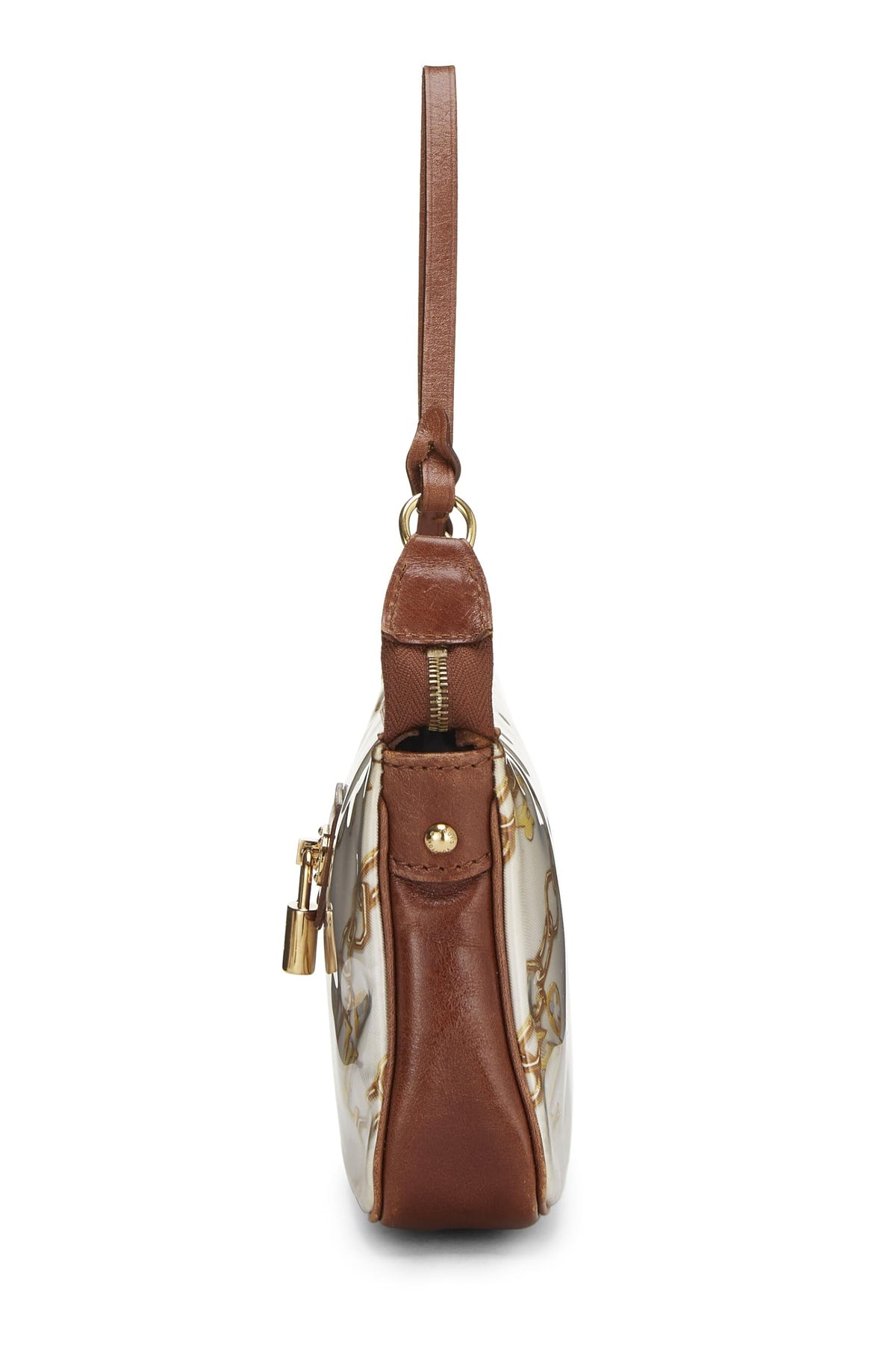 Louis Vuitton,  White Monogram Vinyl Charms Pochette Accessoires, White