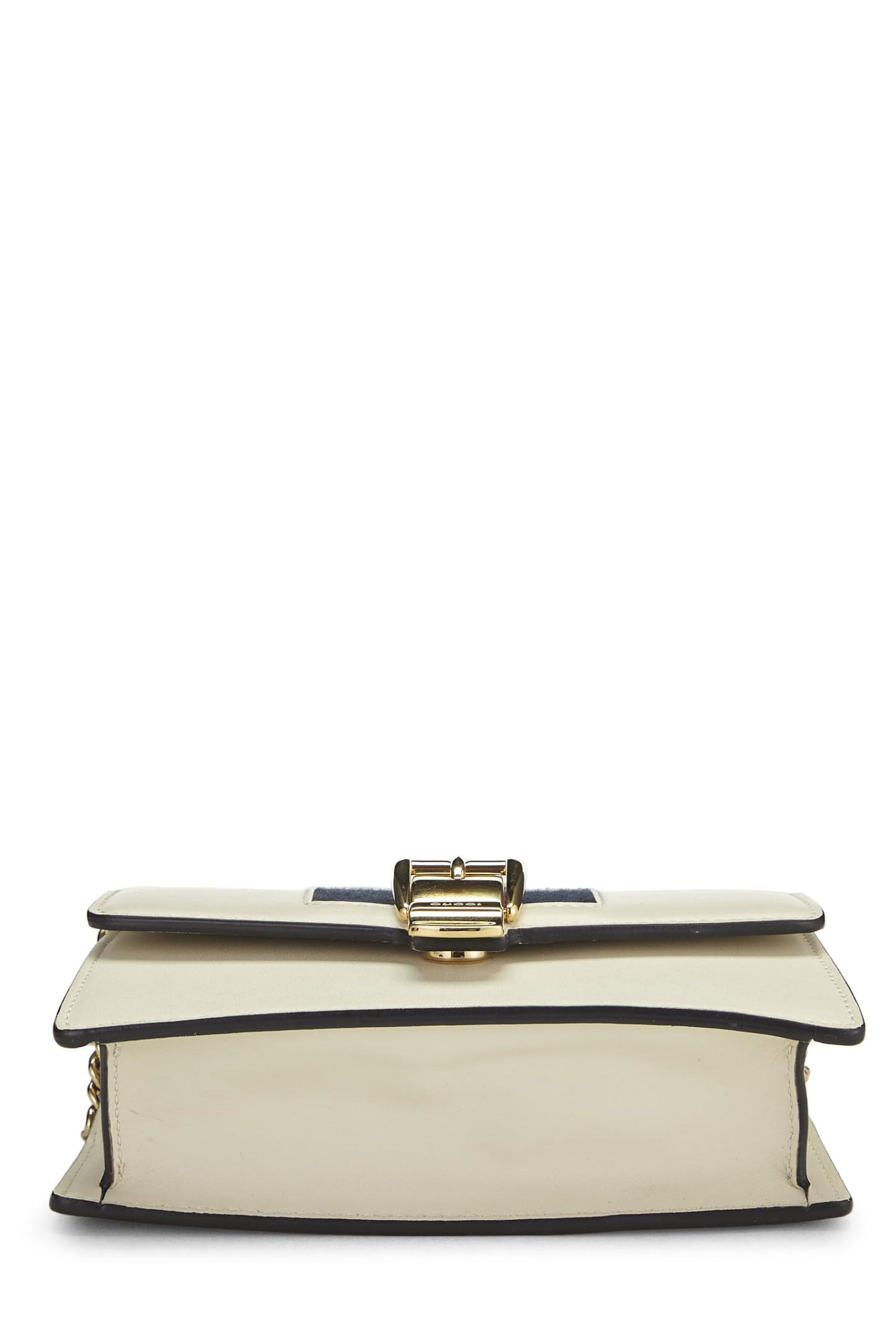 Gucci, White Leather Sylvie Chain Bag, White