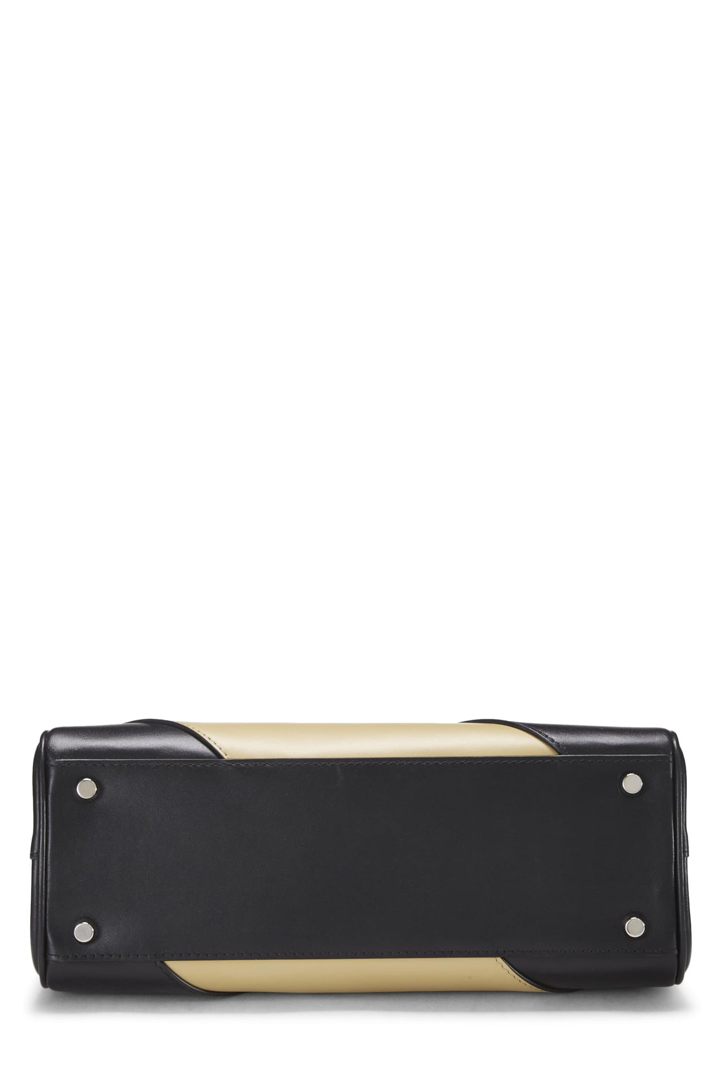 Gucci, Black & Beige Leather Zumi Top Handle Bag Small, Multi