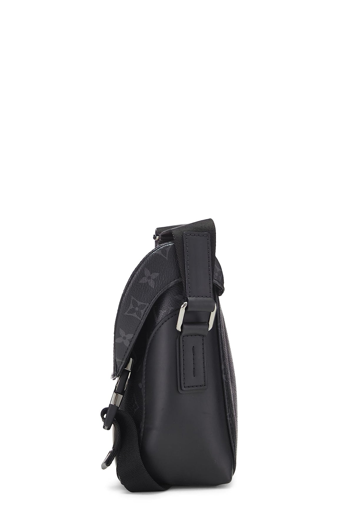 Louis Vuitton,  Black Monogram Eclipse Voyager Messenger PM, Black