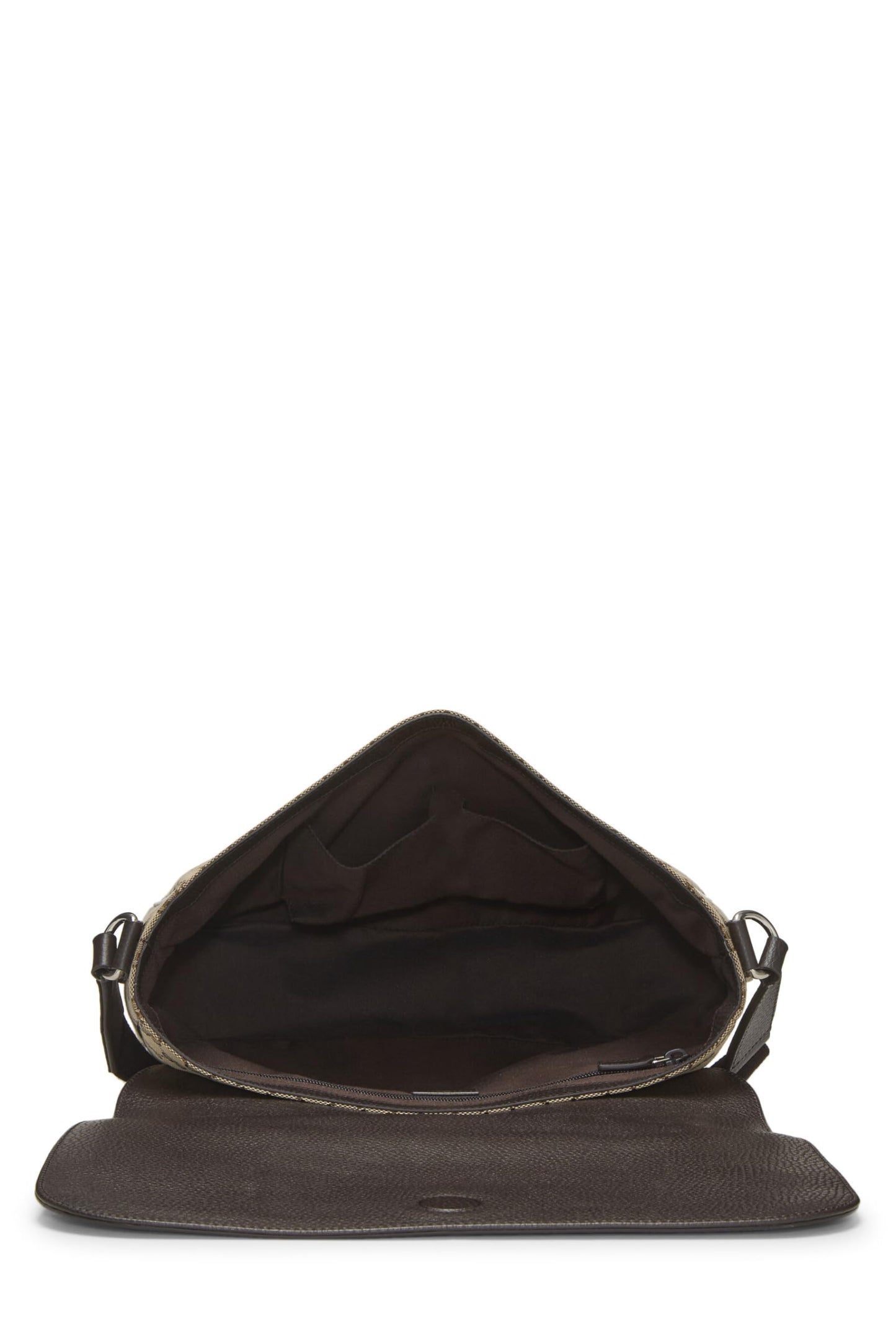Gucci, Brown Original GG Canvas Magnetic Flap Messenger Bag, Brown