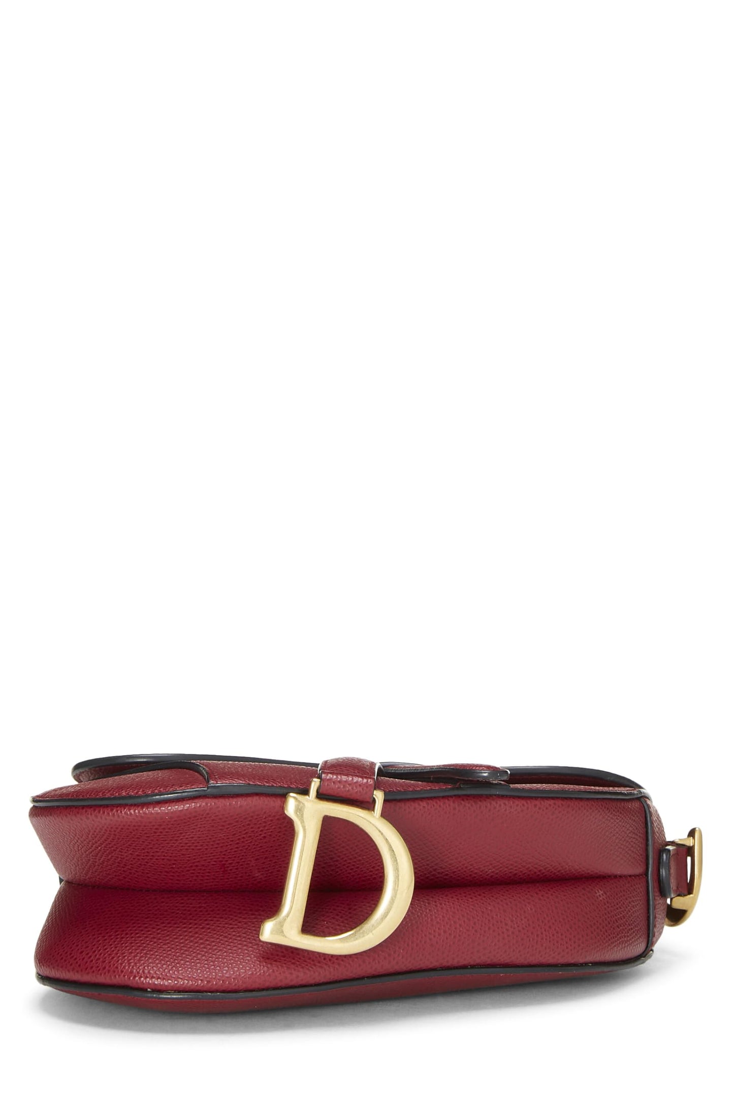 Dior,  Burgundy Calfskin Saddle Bag Burgundy