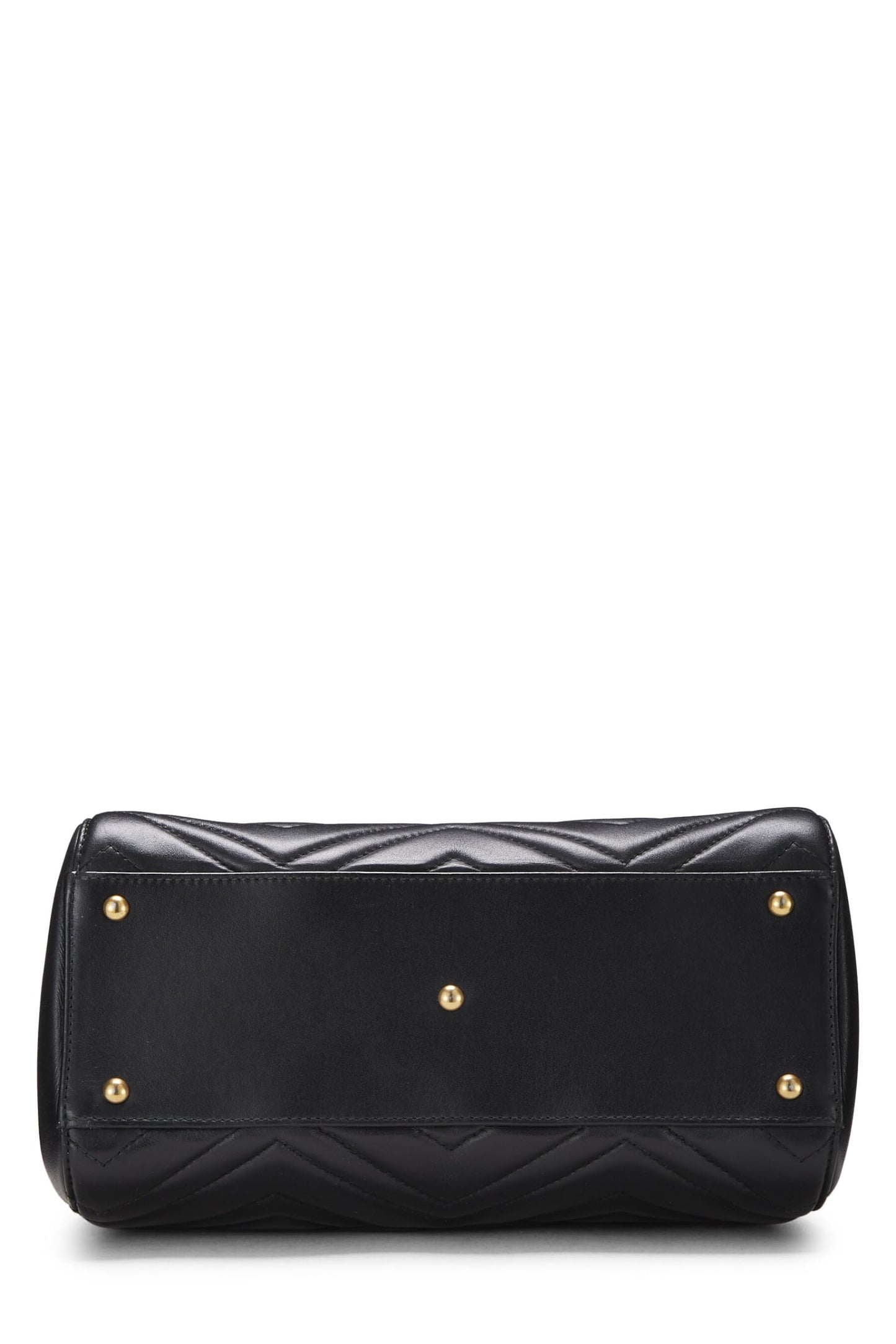 Gucci, Black Leather GG Marmont Top Handle Bag Small, Black