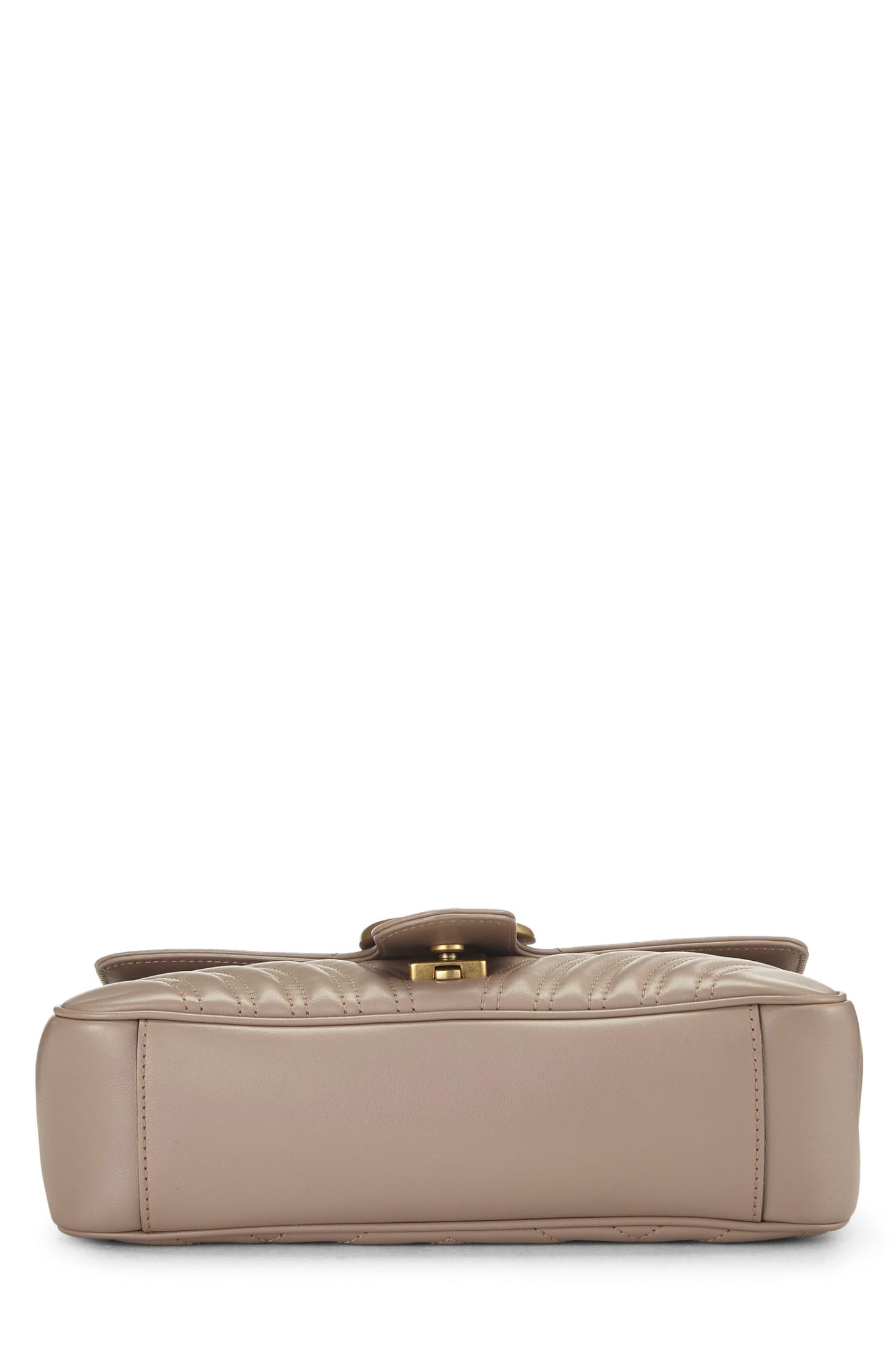 Gucci, Beige Leather GG Marmont Shoulder Bag Small, Beige