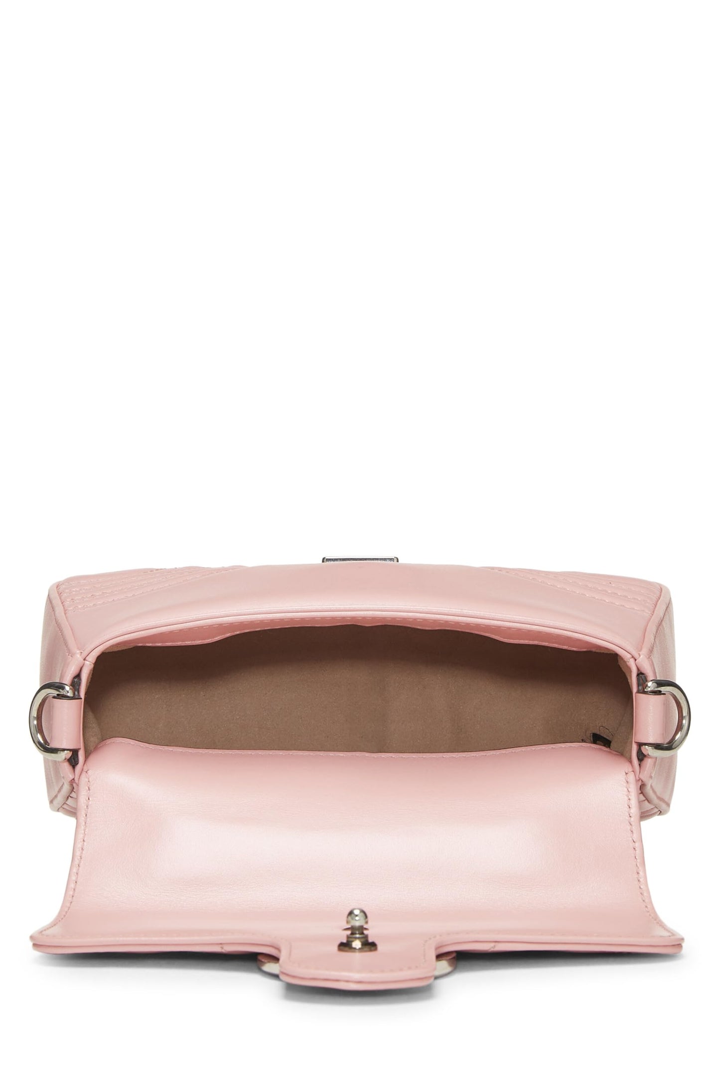 Gucci, Pink Leather GG Marmont Top Handle Bag Mini, Pink