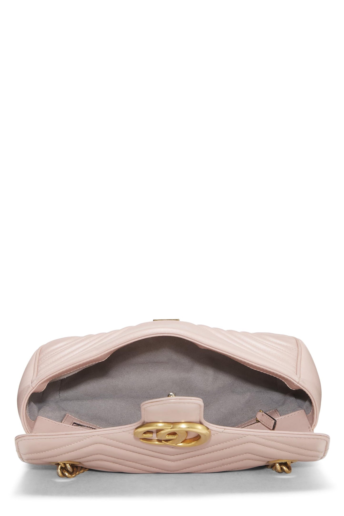 Gucci, Pink Leather GG Marmont Shoulder Bag Small, Pink