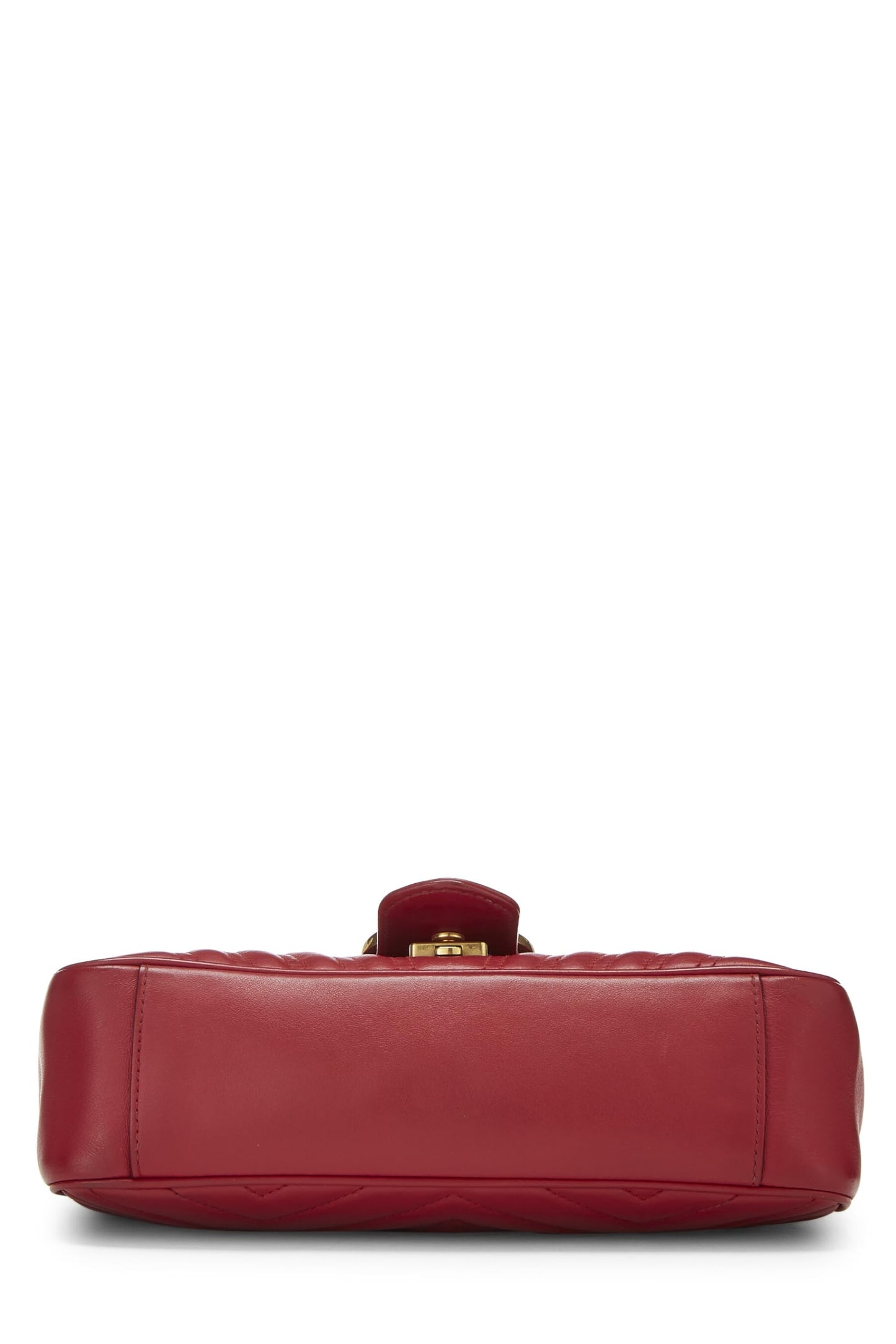 Gucci, Red Matelassé Leather Marmont Shoulder Bag Small, Red