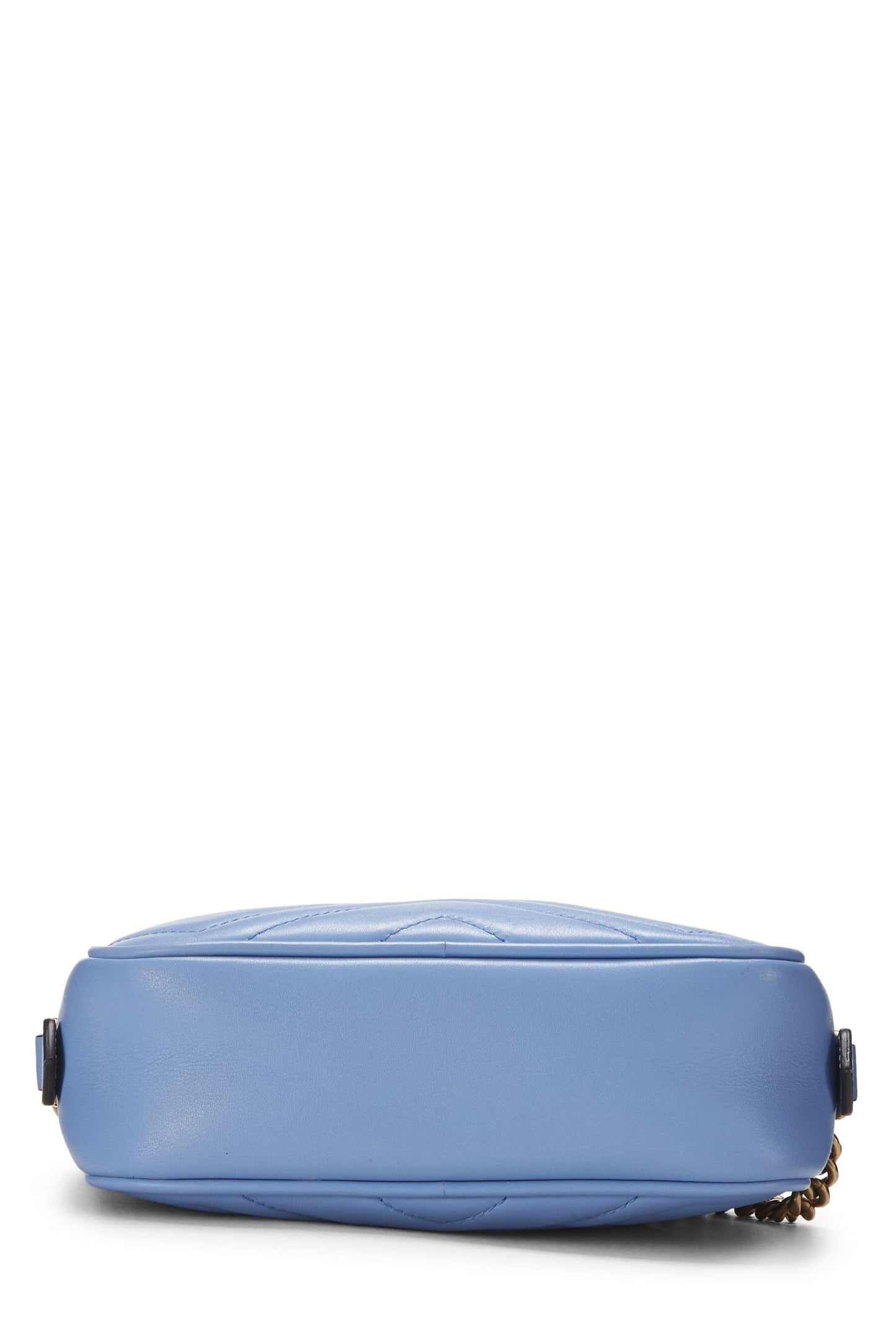 Gucci, Blue Leather GG Marmont Crossbody Mini, Blue