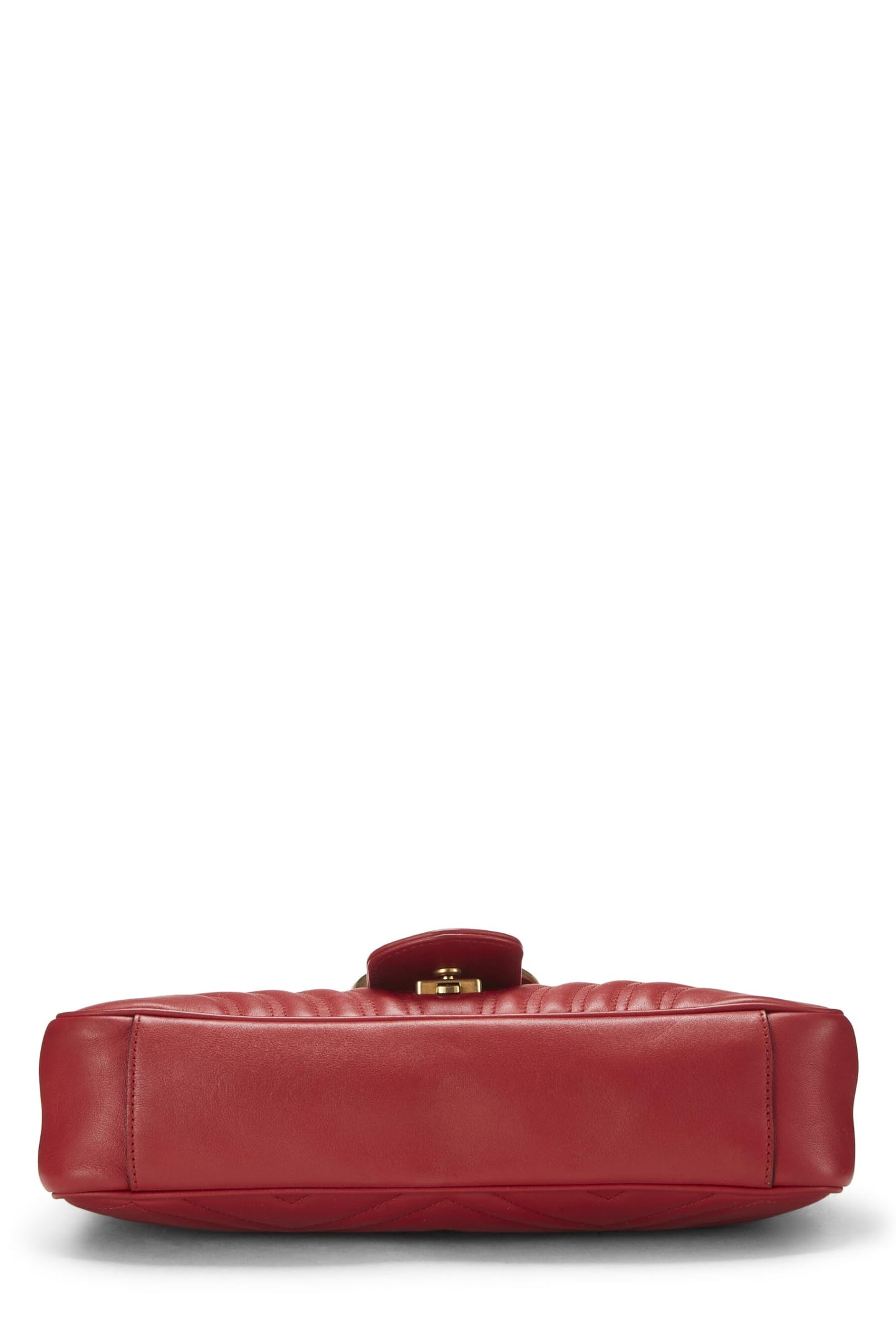 Gucci, Red Leather GG Marmont Matelassé Shoulder Bag, Red
