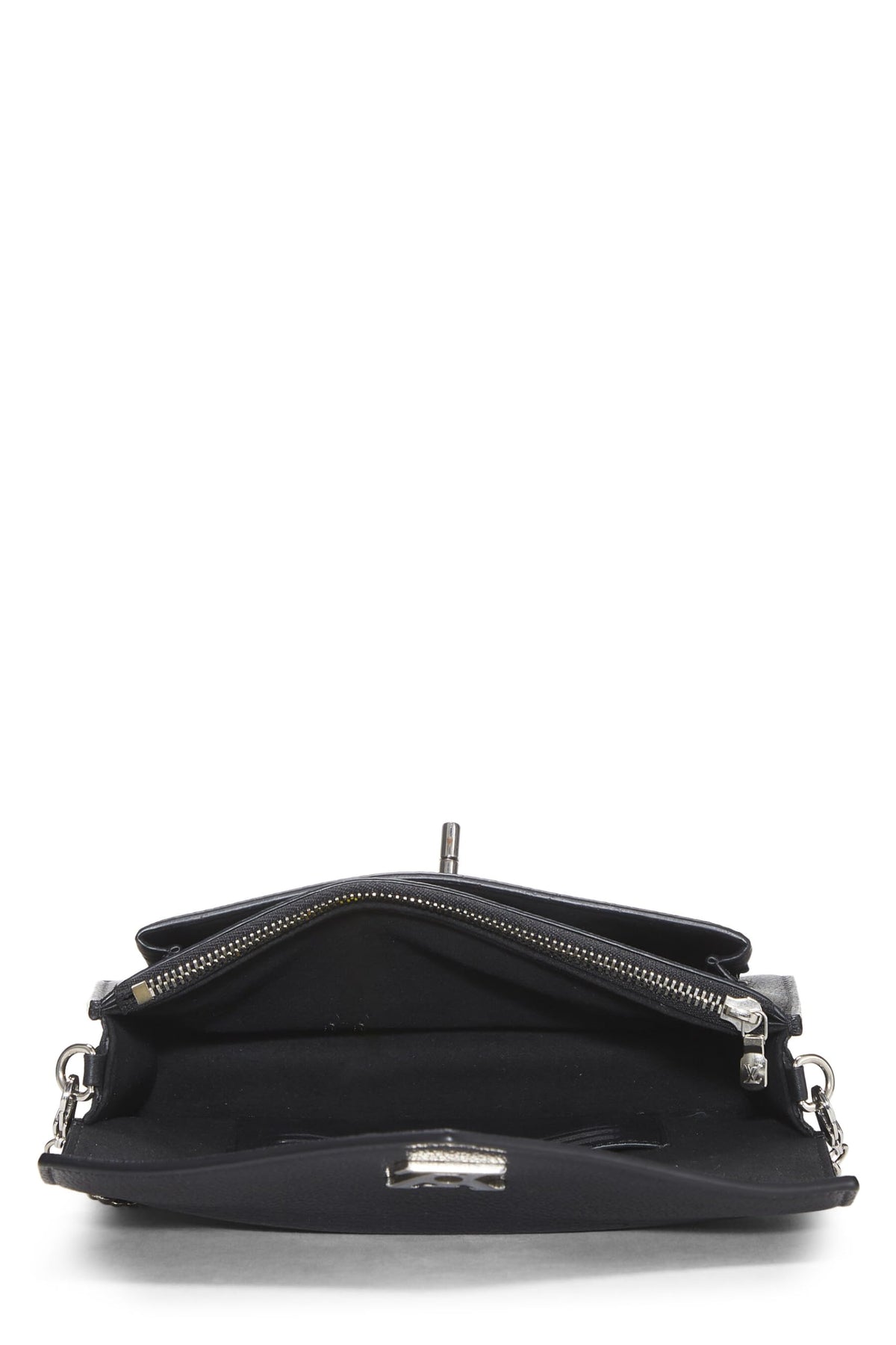Louis Vuitton,  Black Leather My Lockme Chain Bag BB, Black