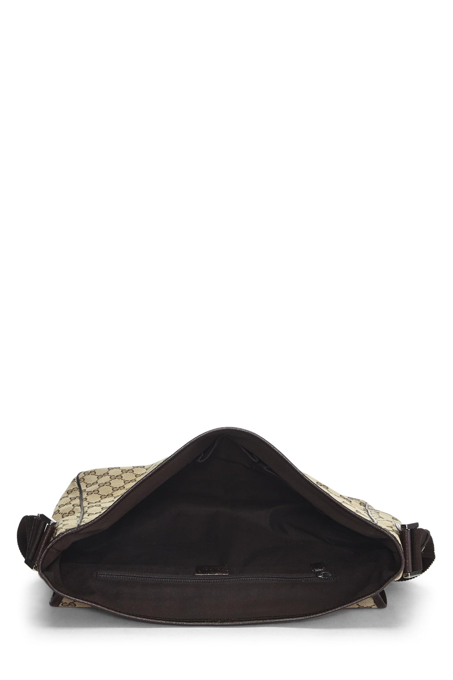 Gucci, Original GG Canvas Buckle Flap Messenger, Brown