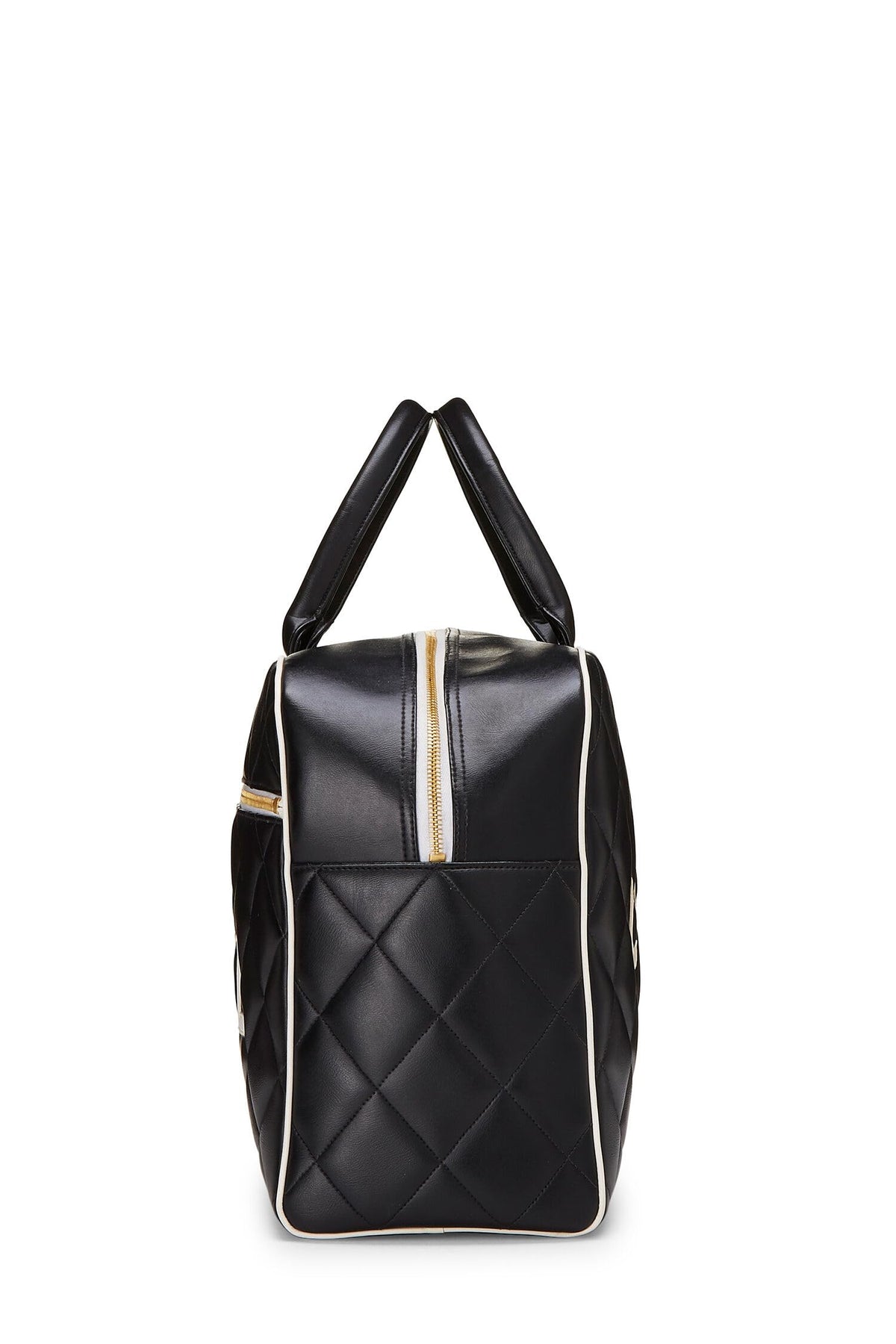 Chanel,  Black Quilted Calfskin Bowler Large, Black
