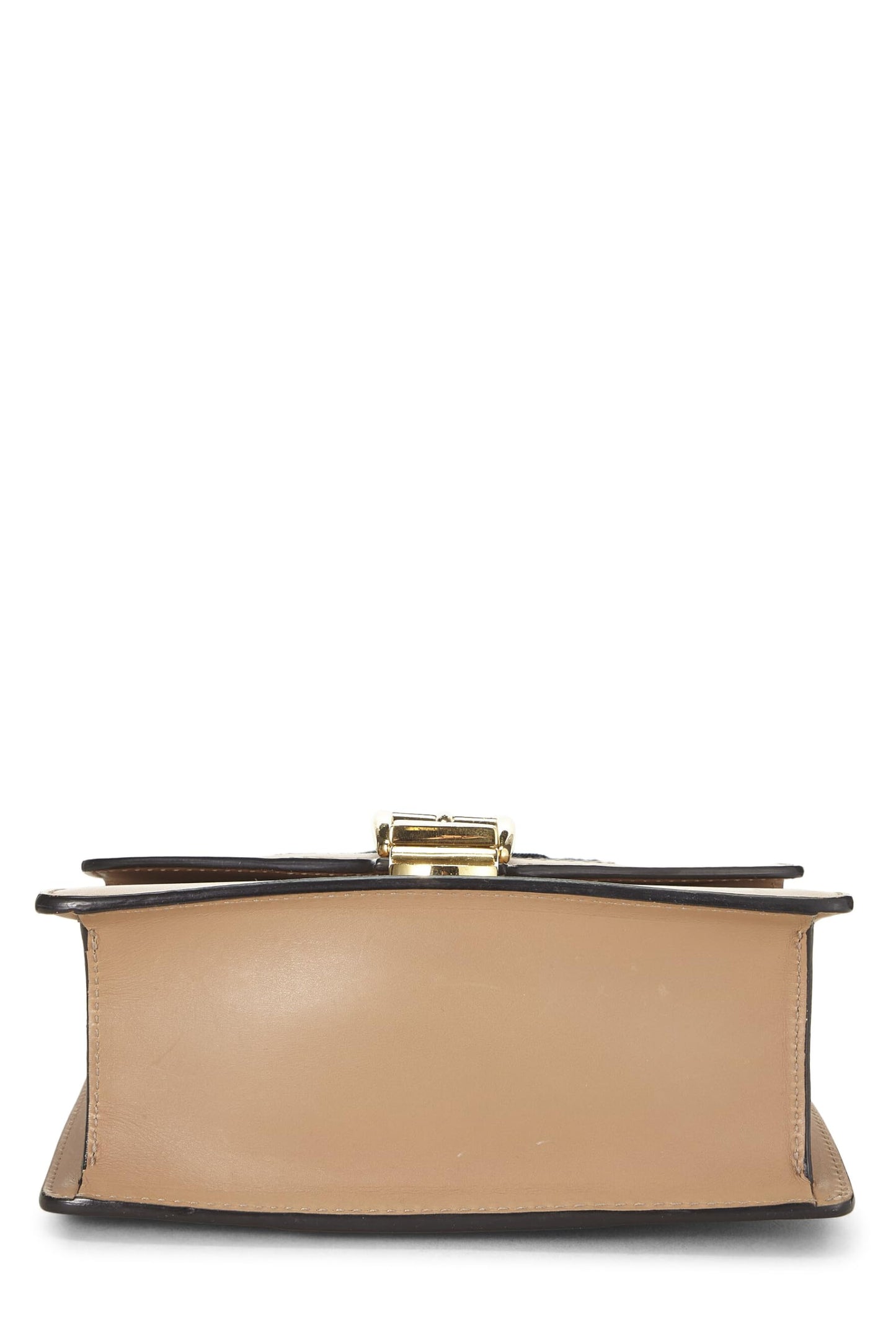 Gucci, Beige Leather Web Sylvie Mini, Beige