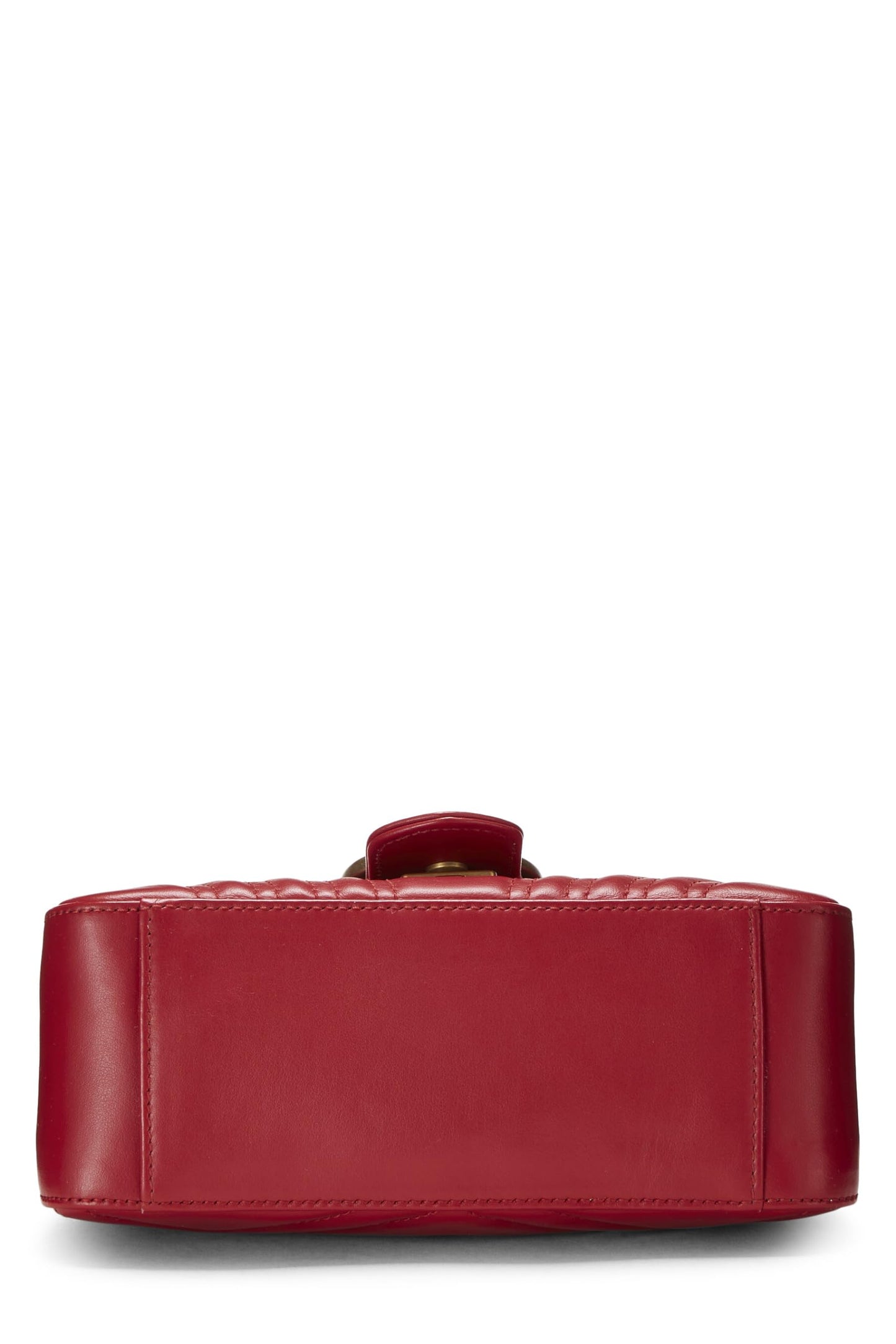 Gucci, Red Leather GG Marmont Top Handle Bag Mini, Red