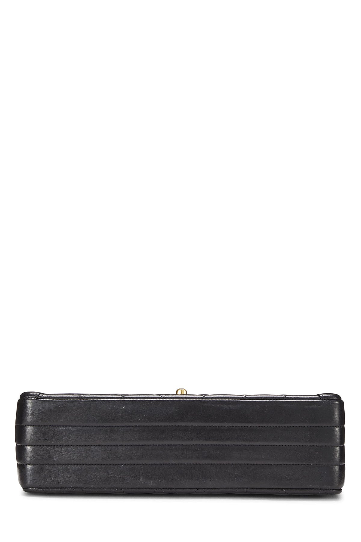 Chanel,  Black Quilted Lambskin Paris Limited Curved Flap Medium , Black