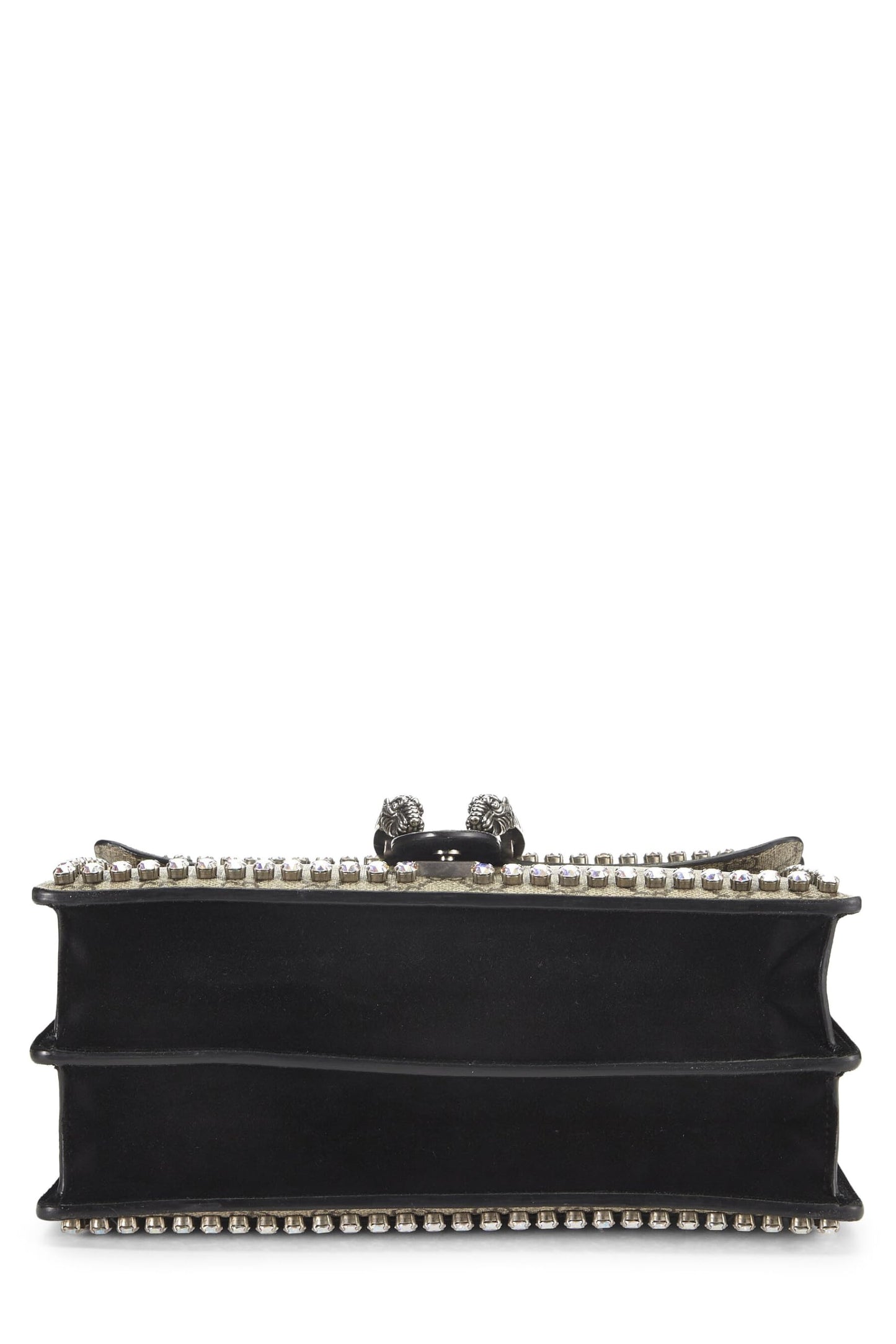 Gucci, Original GG Supreme Canvas Crystal Embellished Dionysus Bag Medium, Black