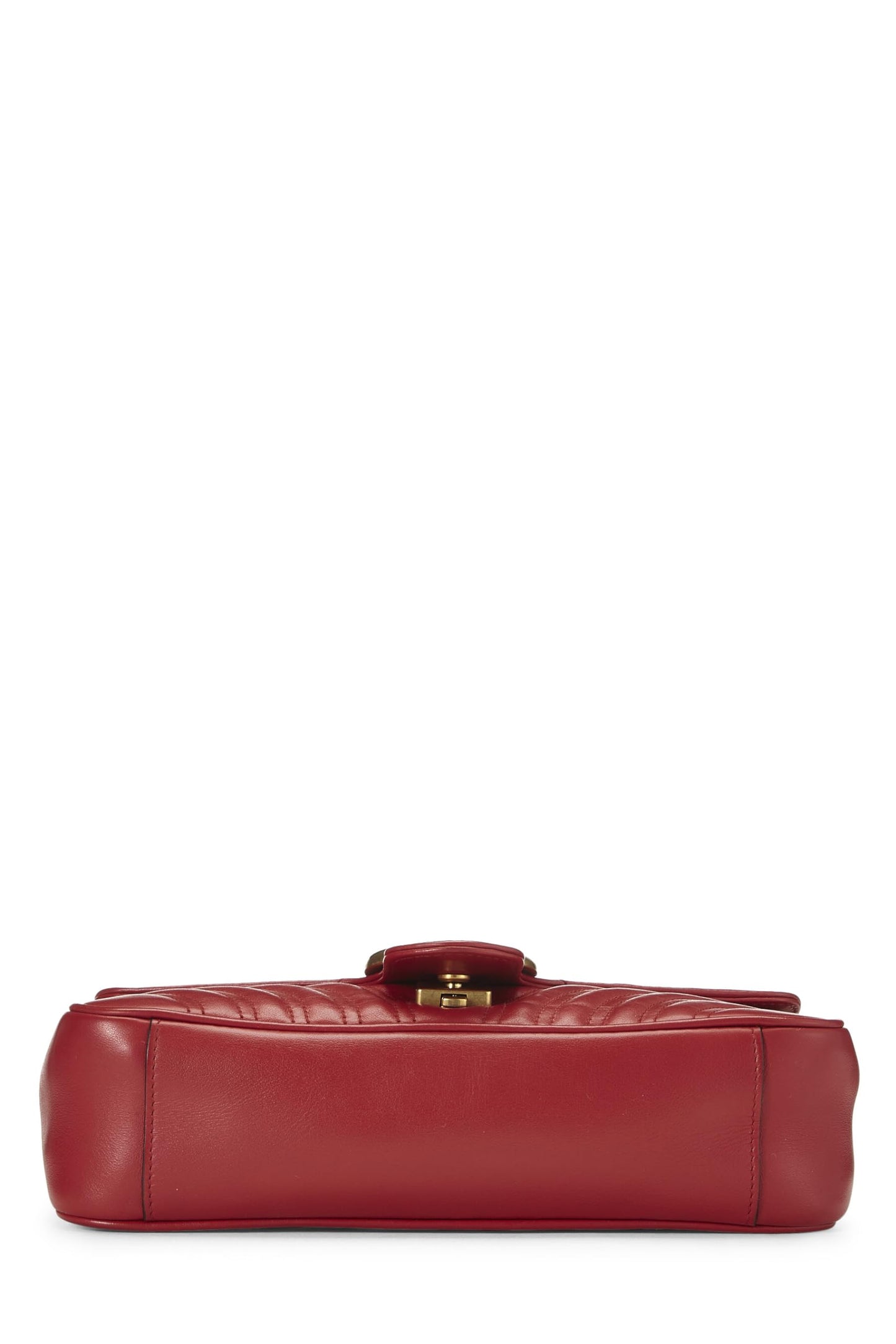 Gucci, Red Leather GG Marmont Shoulder Bag Small, Red