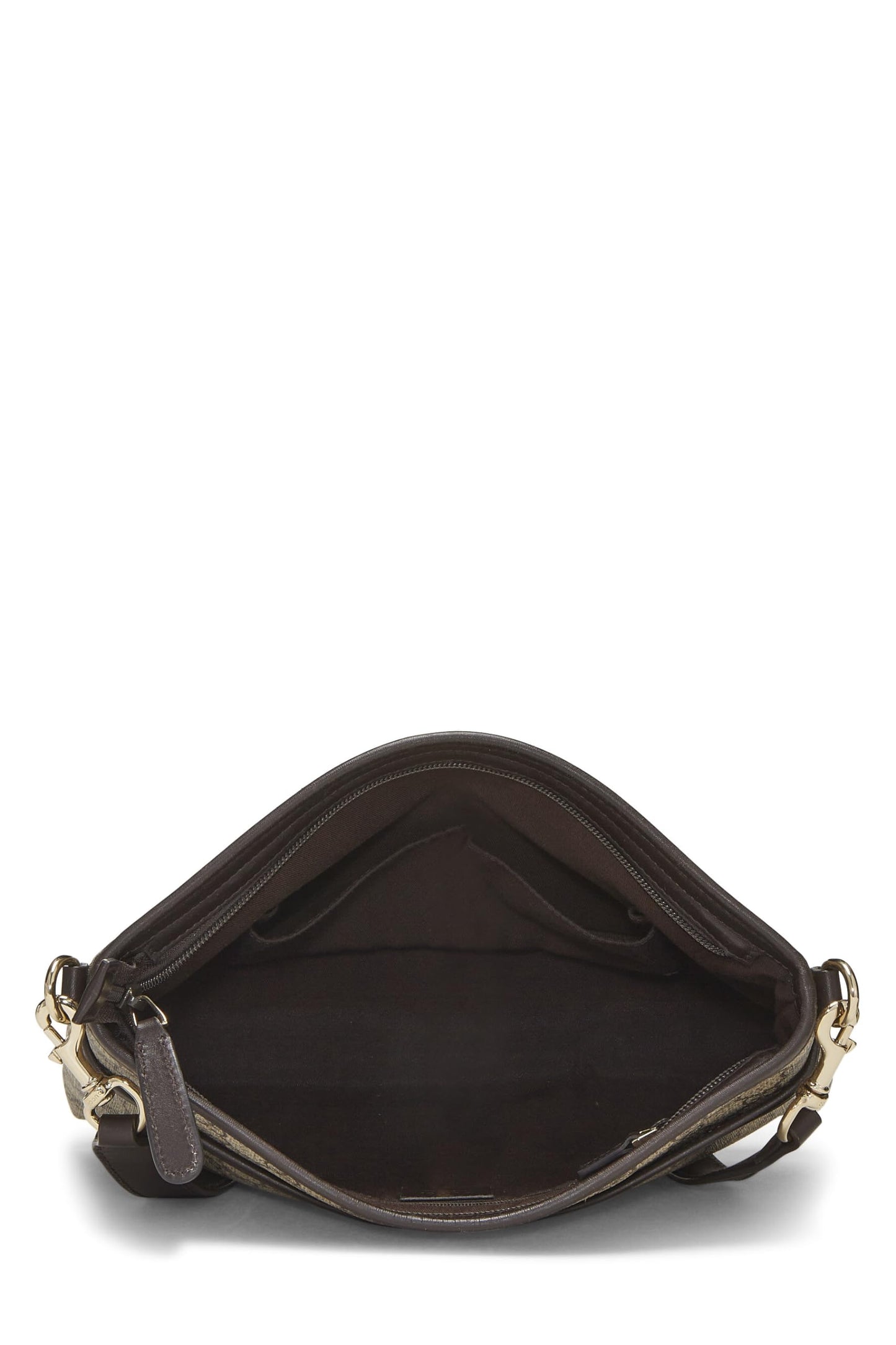 Gucci, Brown Original GG Supreme Canvas Zip Flat Messenger, Brown
