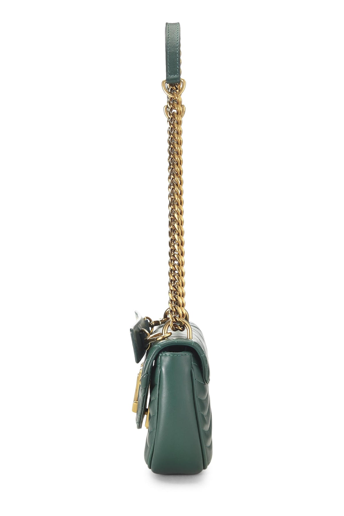 Louis Vuitton,  Green Calfskin Leather New Wave Chain MM, Green