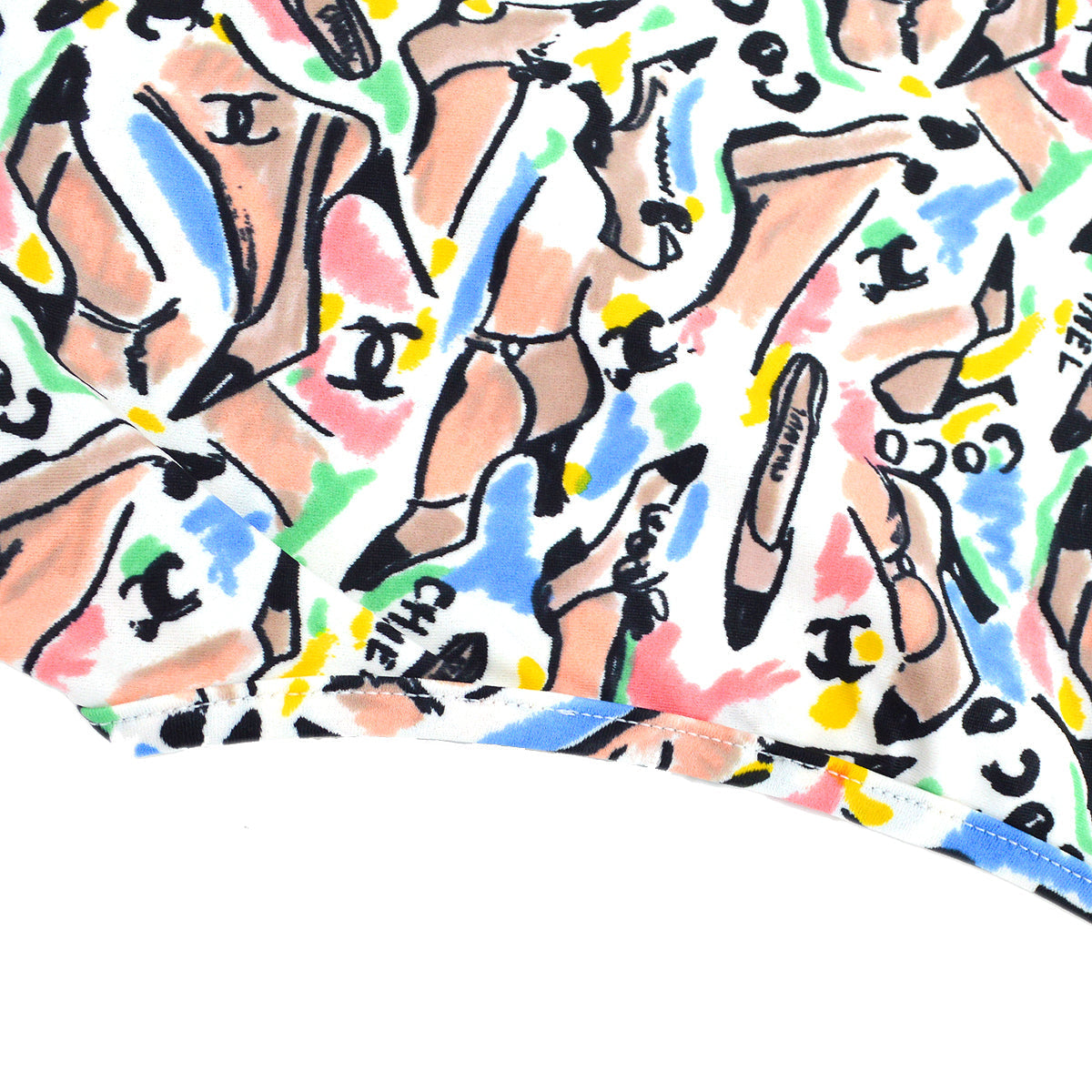 Chanel spring 1995 shoe-print cropped top #38