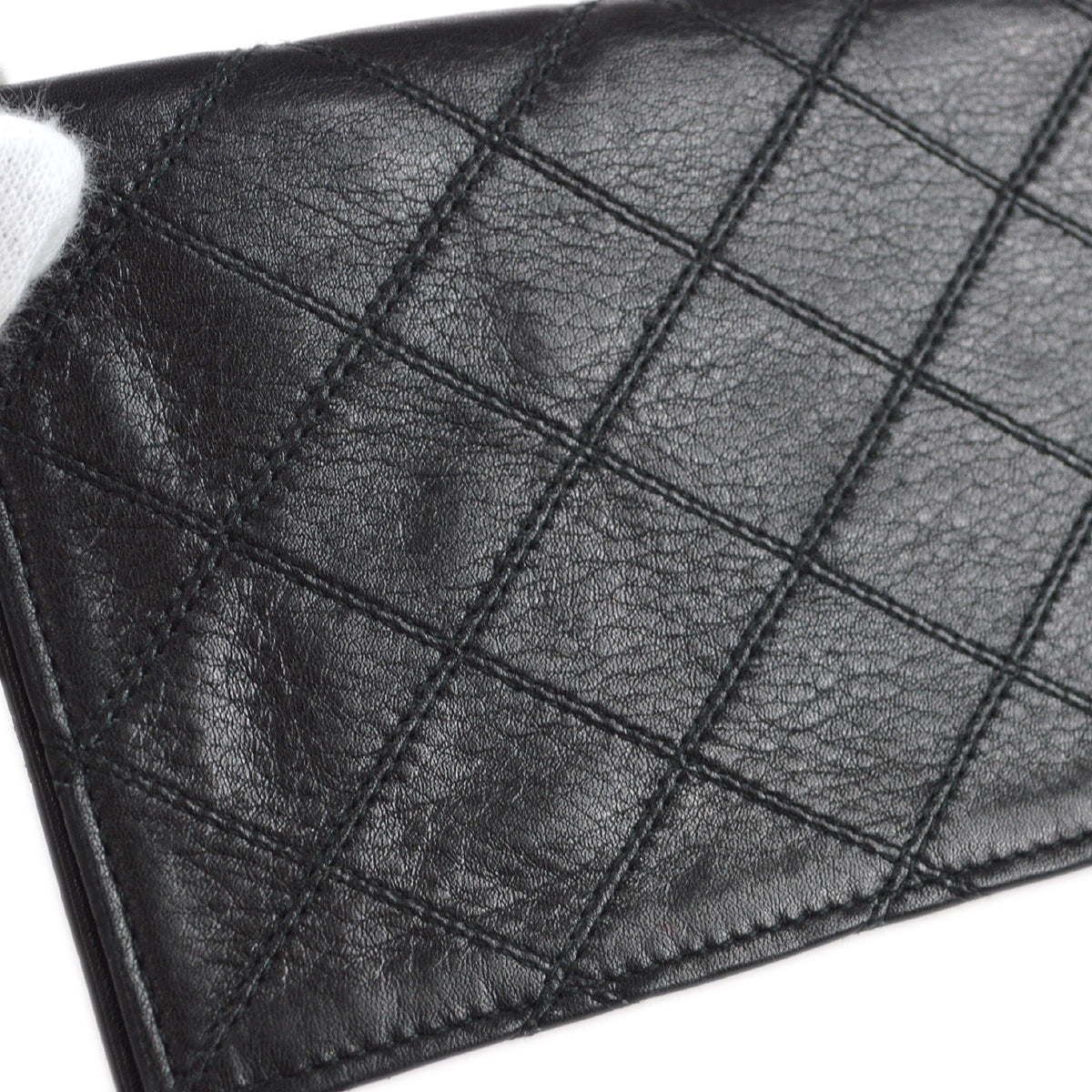 Chanel Bicolore Long Wallet Black Lambskin