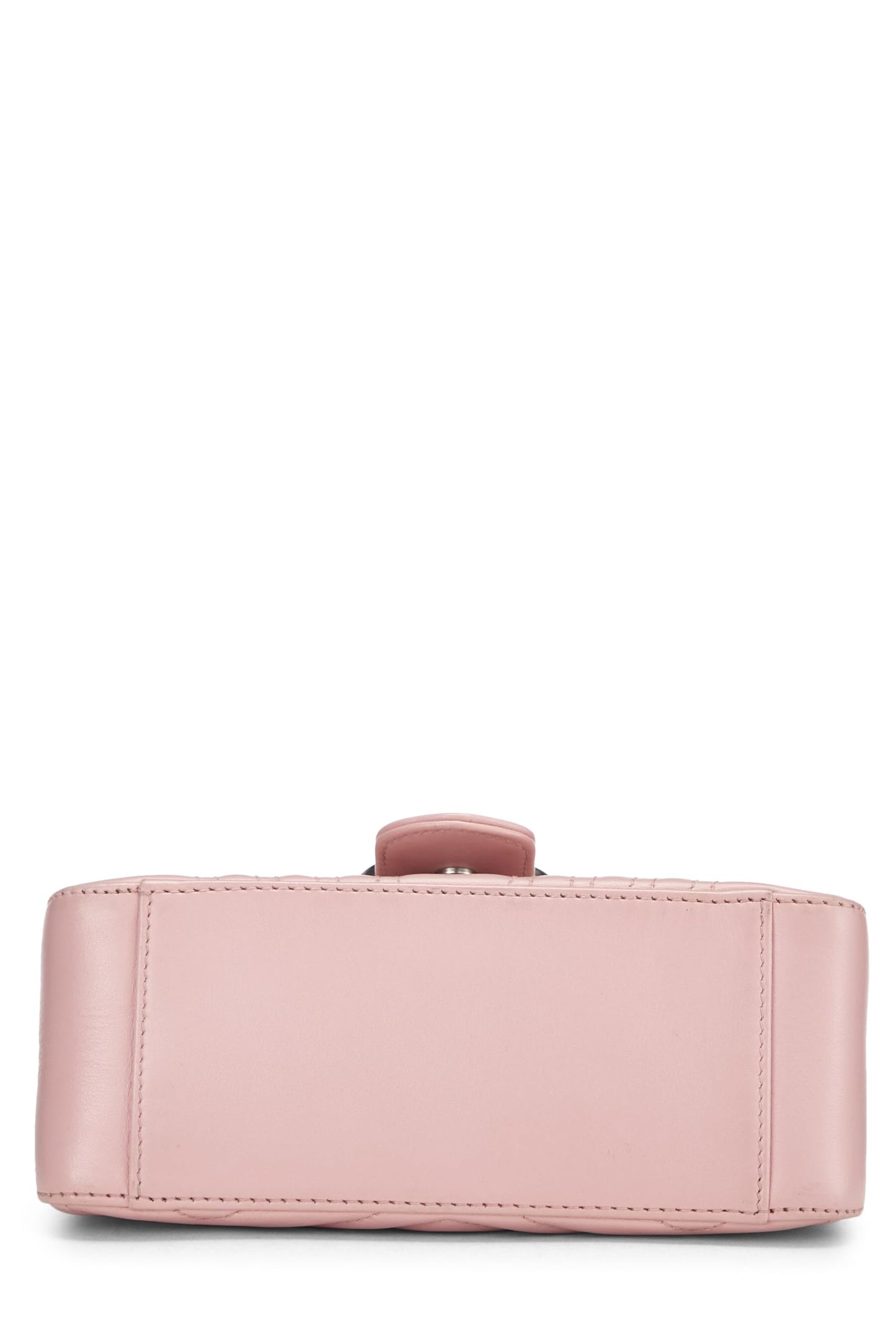Gucci, Pink Leather GG Marmont Top Handle Flap Bag Mini, Pink