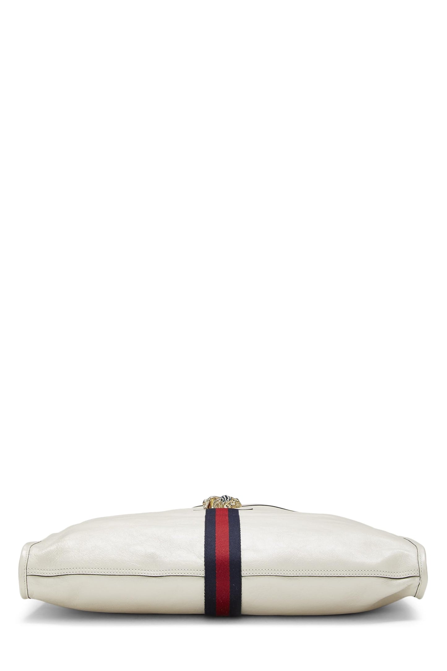 Gucci, White Leather Web Rajah Tote Large, White