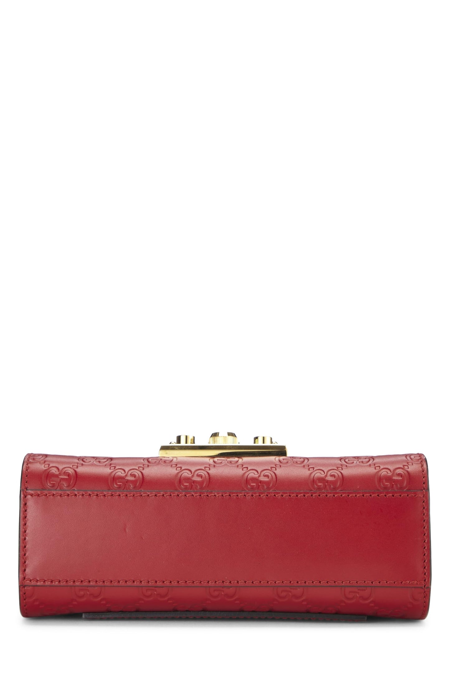 Gucci, Red Guccissima Leather Padlock Bag Small, Red