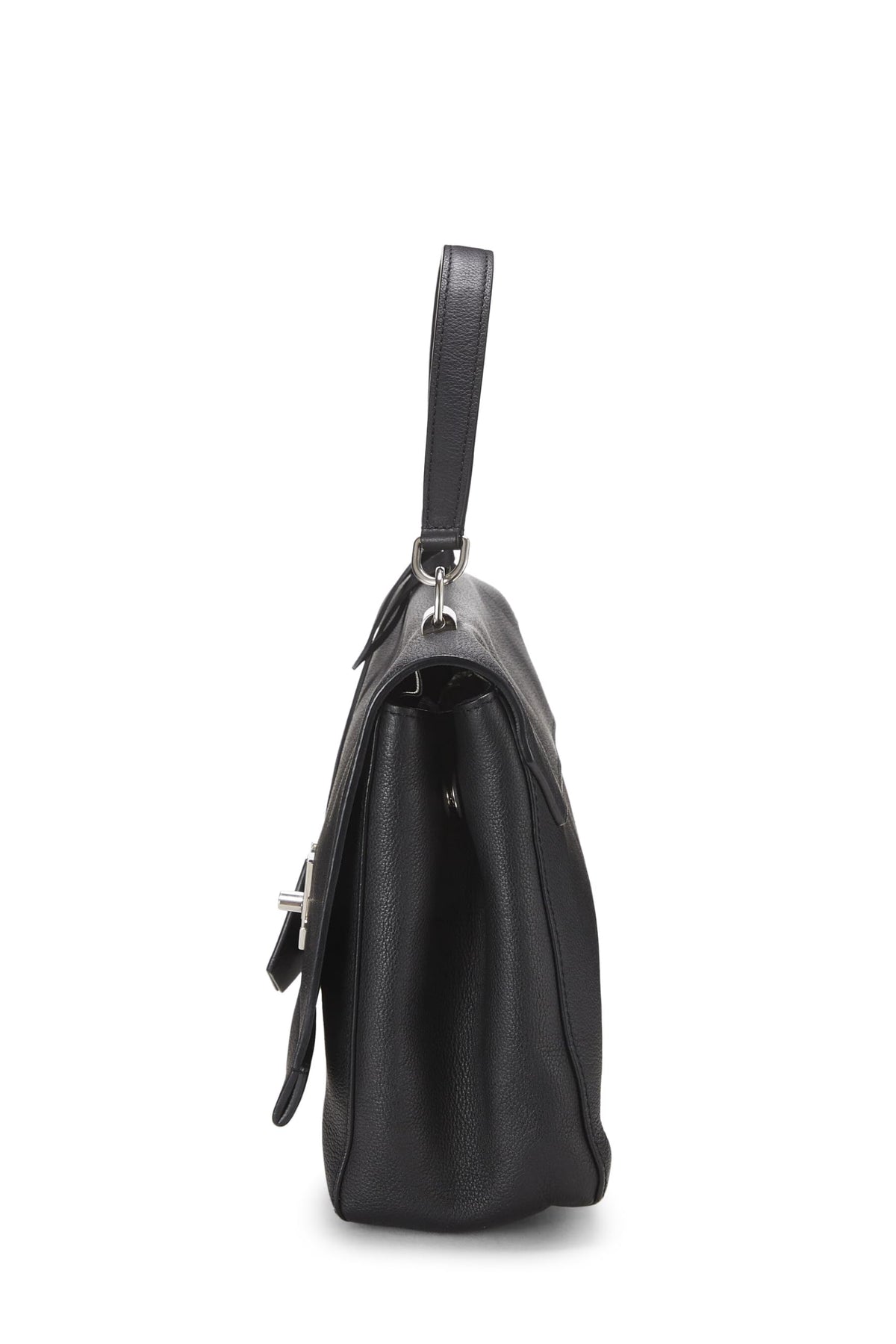 Louis Vuitton,  Black Leather Lock Me MM, Black