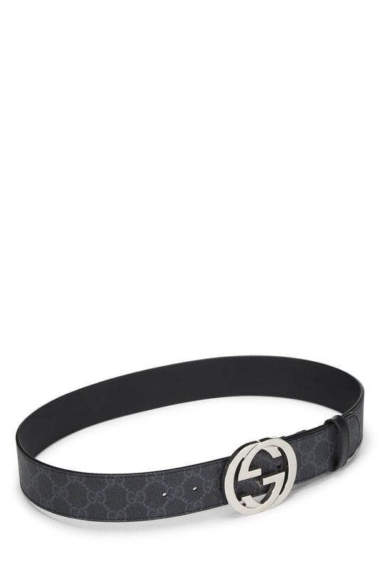 Gucci, Black GG Supreme Belt, Black