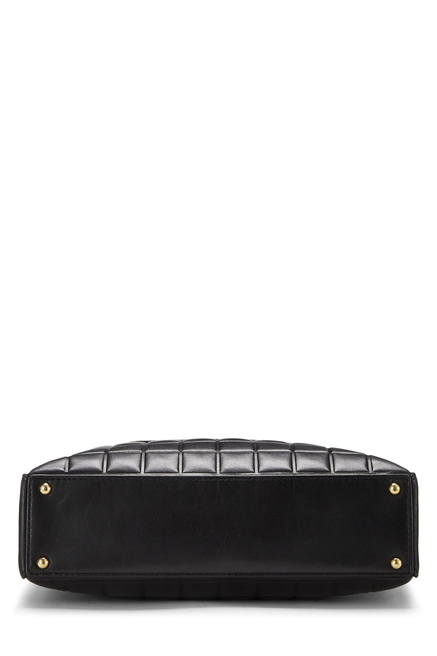 Chanel,  Black Lambskin Chocolate Bar Tote, Black