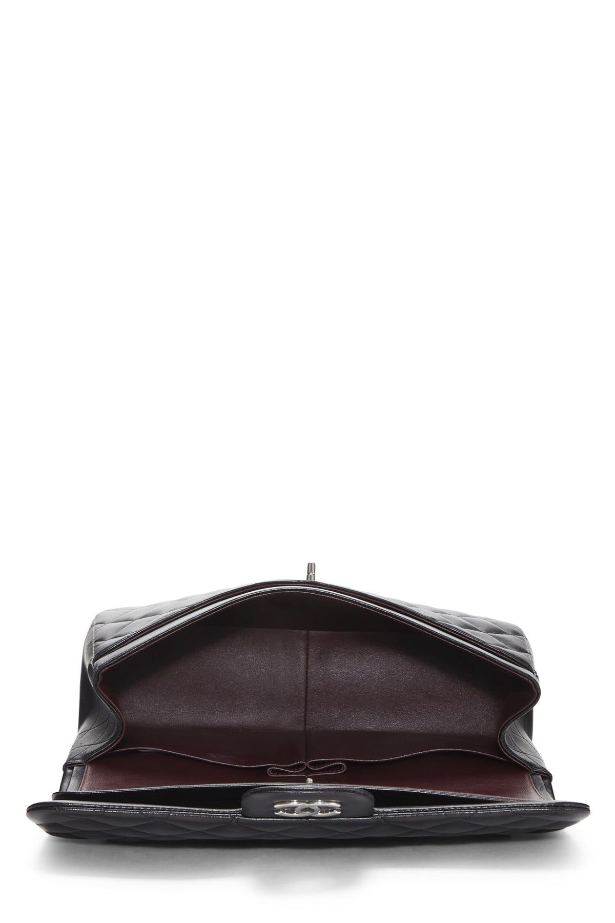 Chanel,  Black Quilted Lambskin New Classic Double Flap Jumbo, Black
