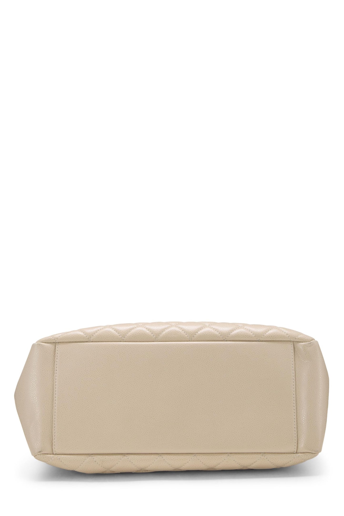 Chanel,  Beige Quilted Caviar Grand Shopping Tote (GST), Beige