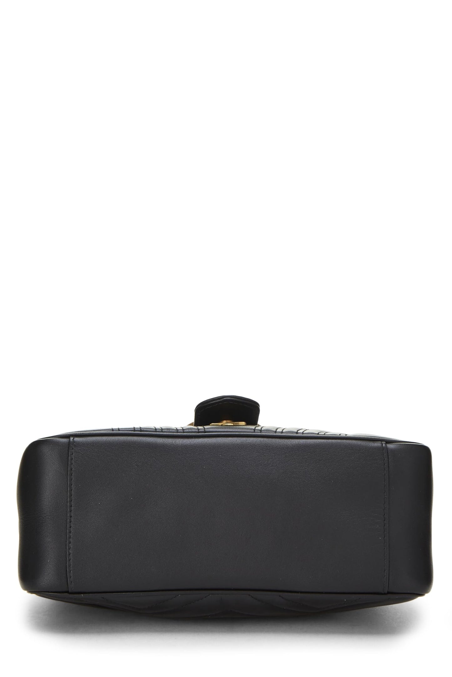 Gucci, Black Leather GG Marmont Top Handle Shoulder Bag Small, Black
