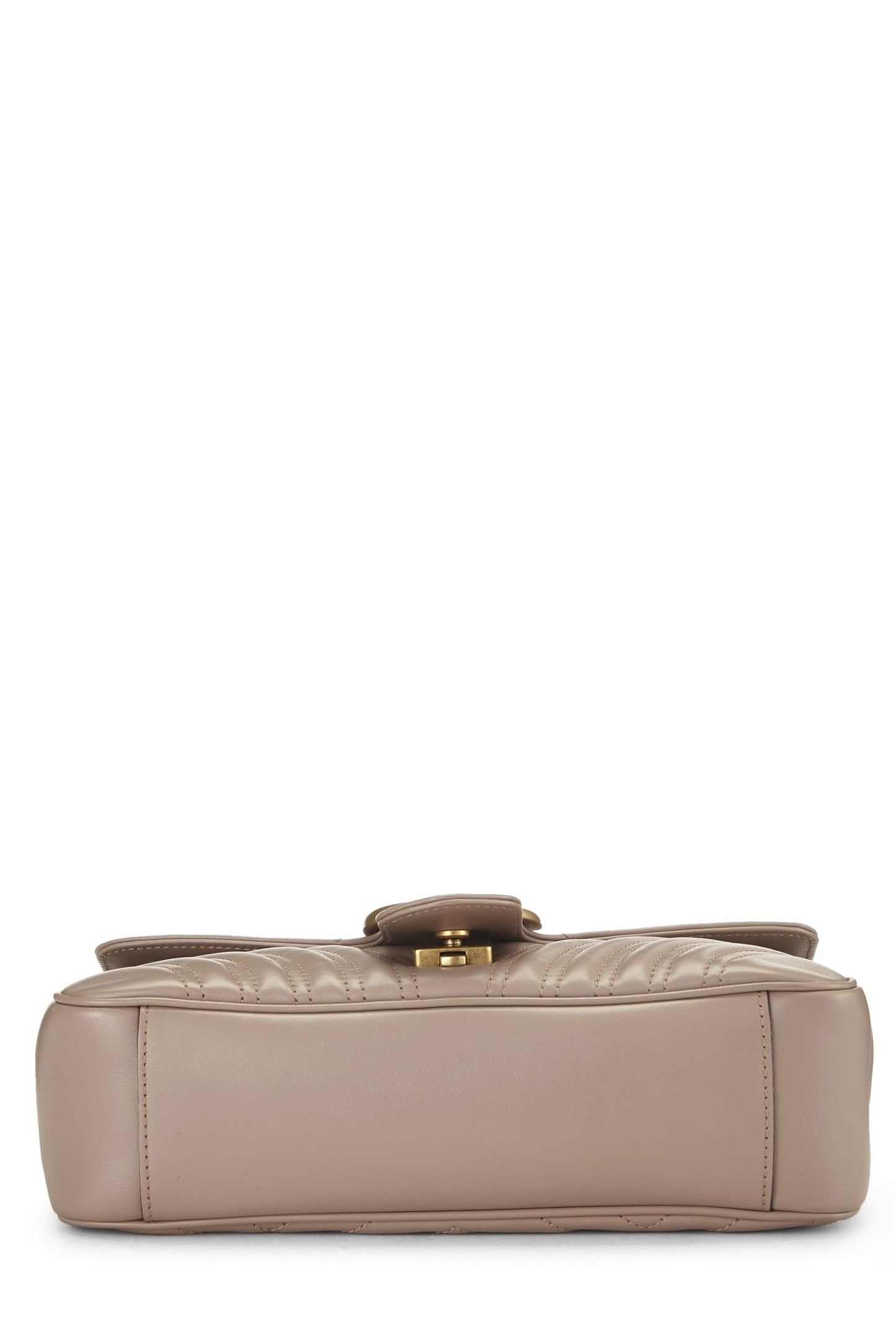 Gucci, Beige Leather GG Marmont Shoulder Bag Small, Beige