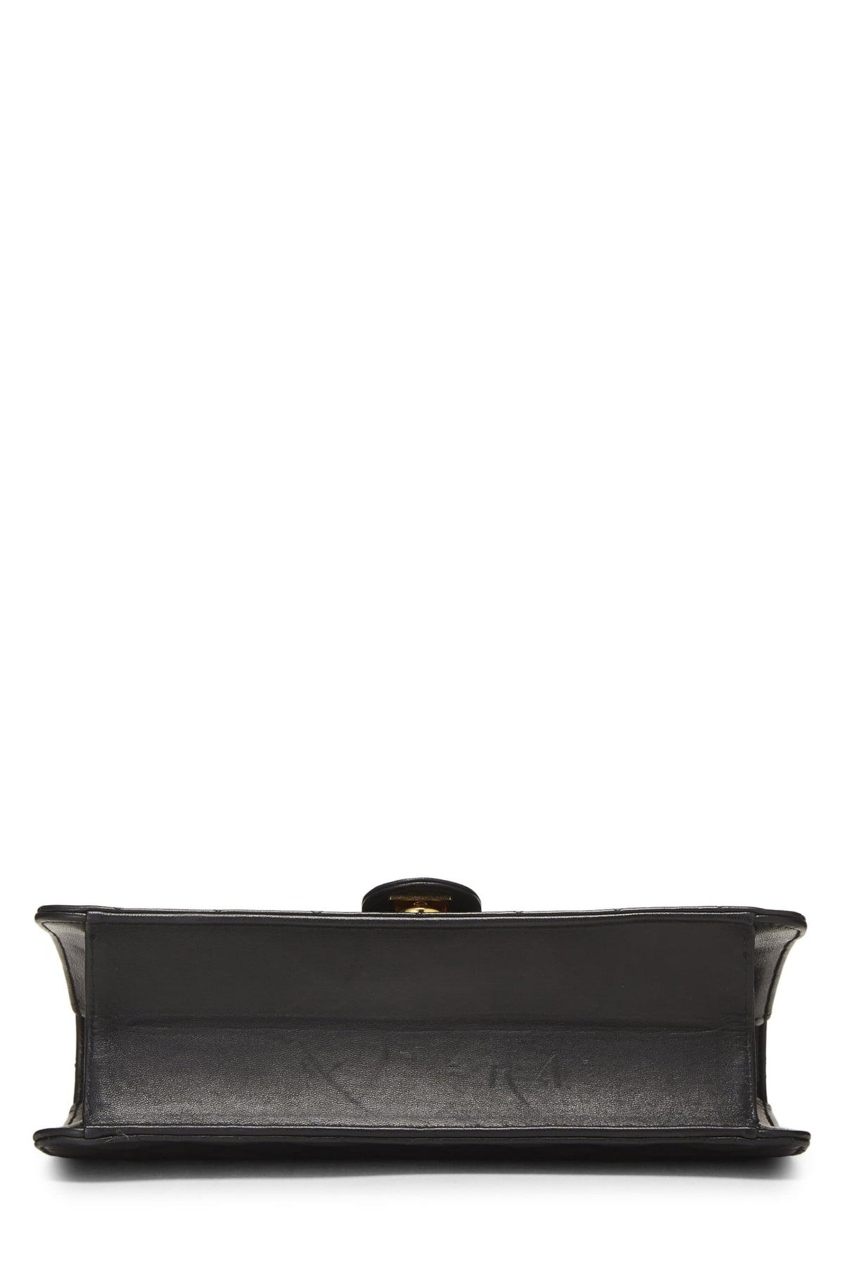 Chanel,  Black Quilted Lambskin Ex Flap Medium, Black